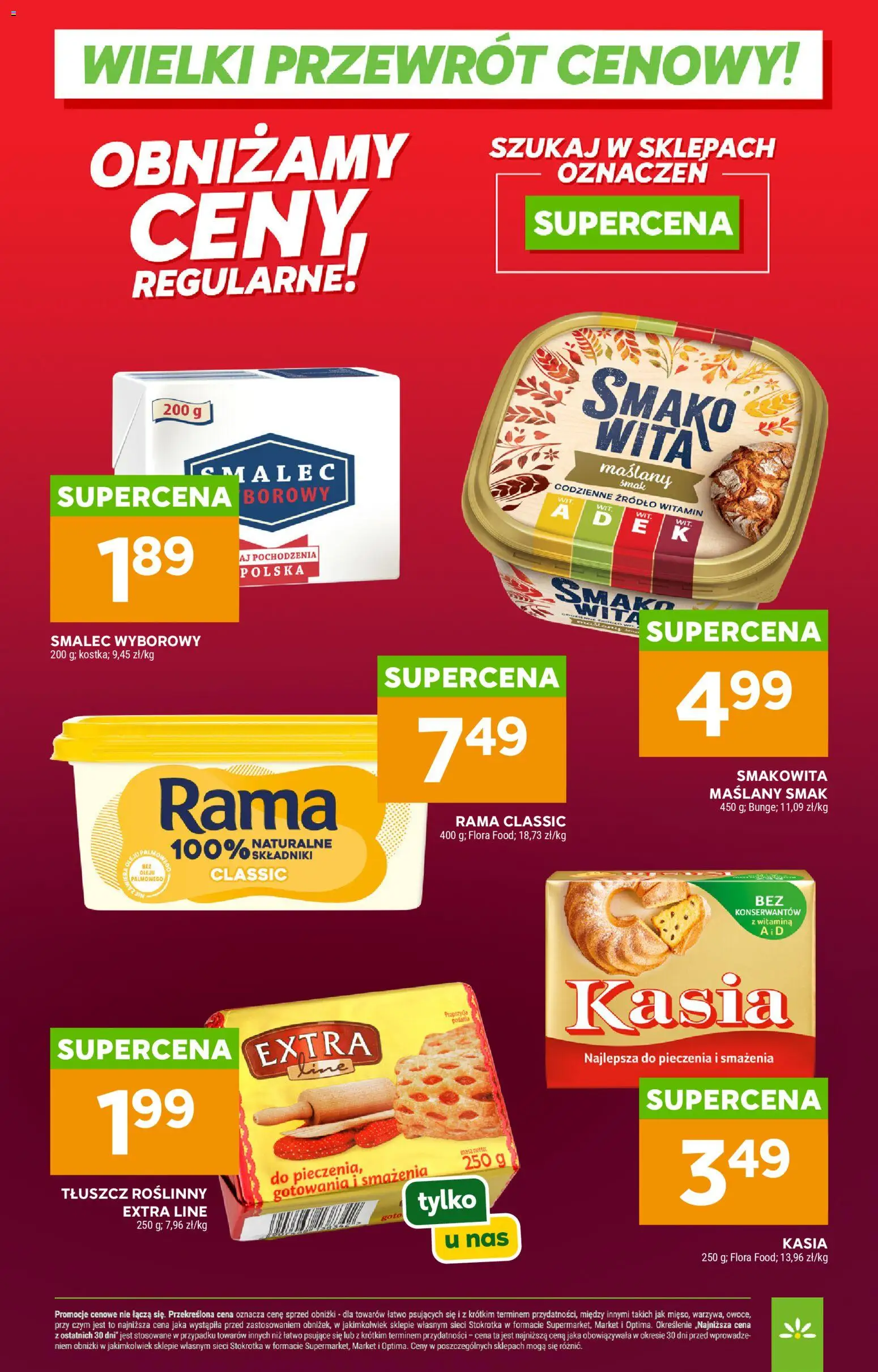 Stokrotka gazetka - Wielki przewrót cenowy od 10.04.2026 | Strona: 3 | Produkty: Stokrotka, Smalec wyborowy