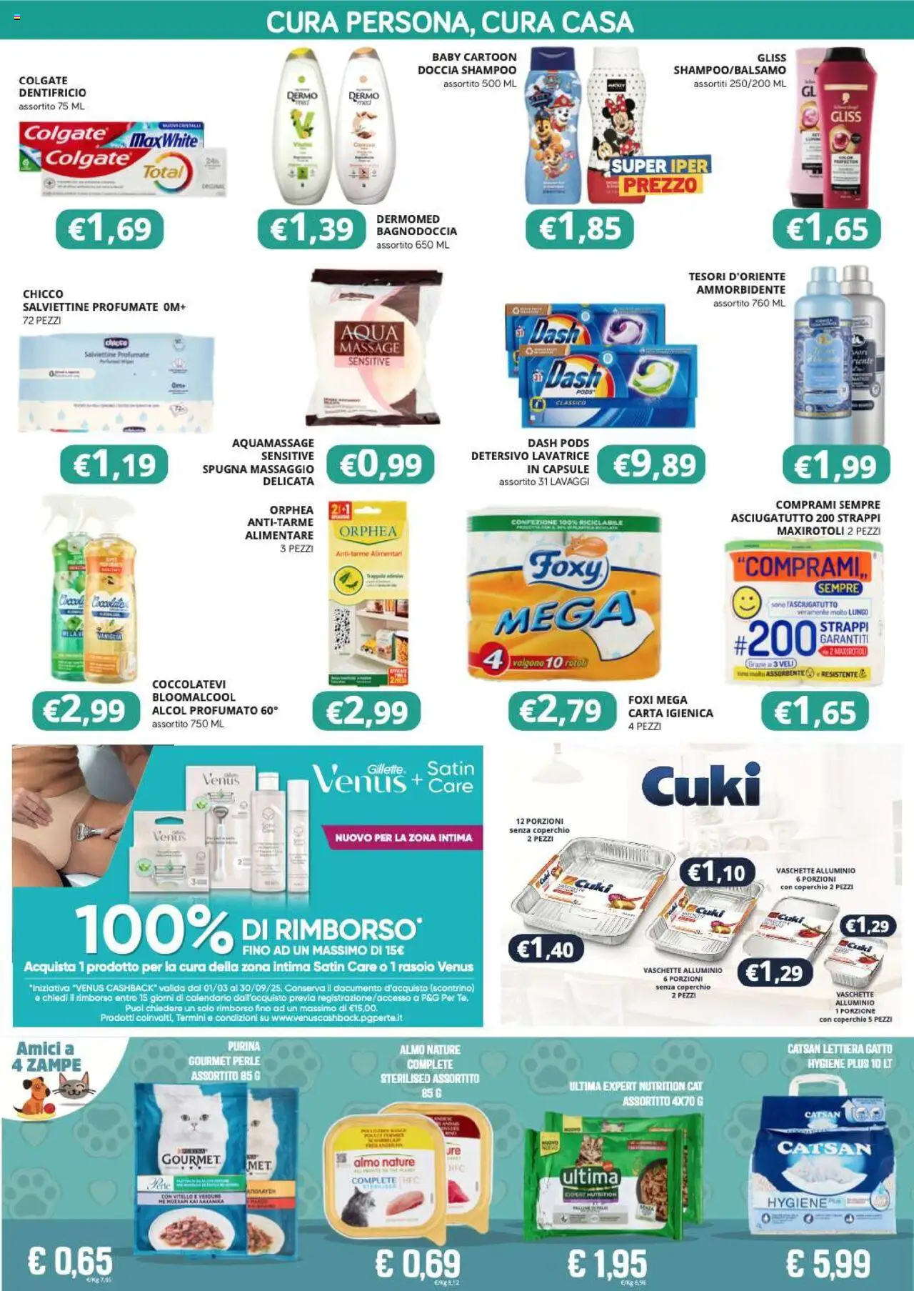 Volantino Visotto del 13.08.2025 | Pagina: 7 | Prodotti: Shampoo, Rasoio, Dentifricio, Asciugatutto