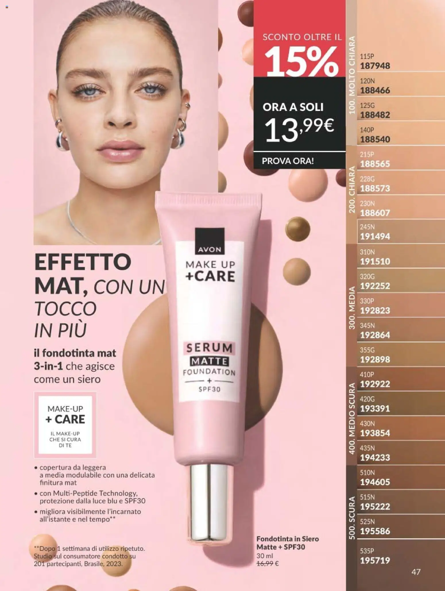 Volantino Avon del 31.12.2025 | Pagina: 47 | Prodotti: Fondotinta, Tè