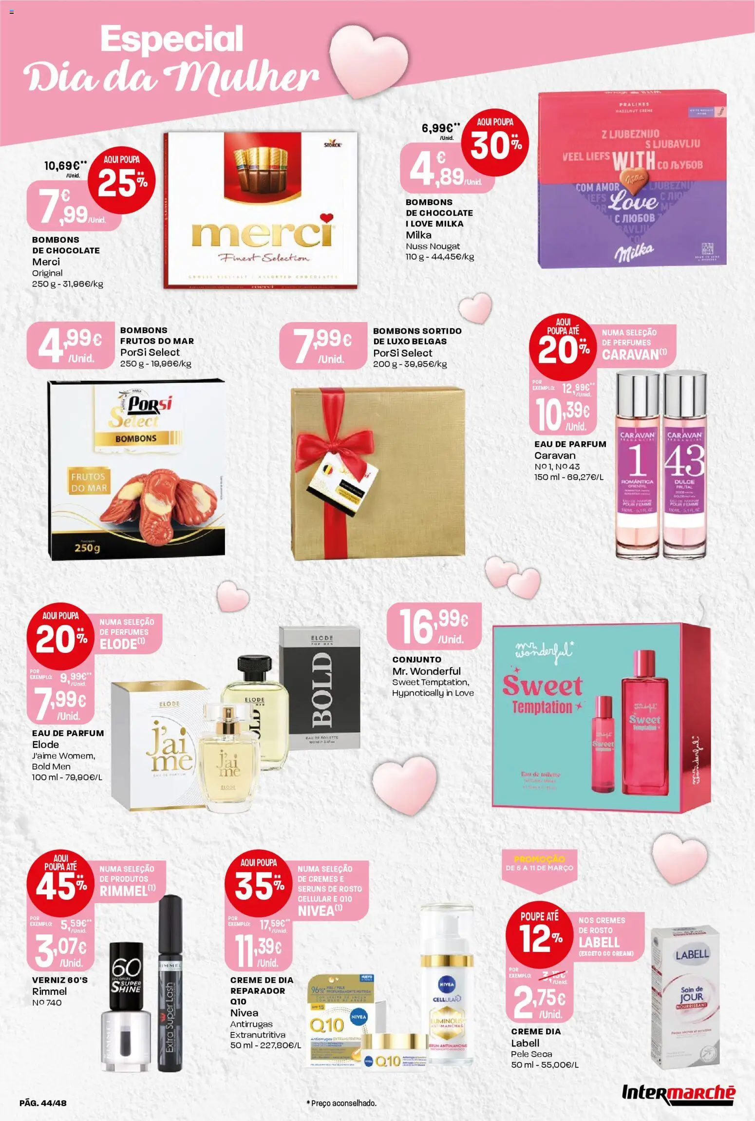 Intermarché folheto │ válido de 05.03.2026 | Página: 44 | Produtos: Chocolates, Chocolate, Verniz, Creme