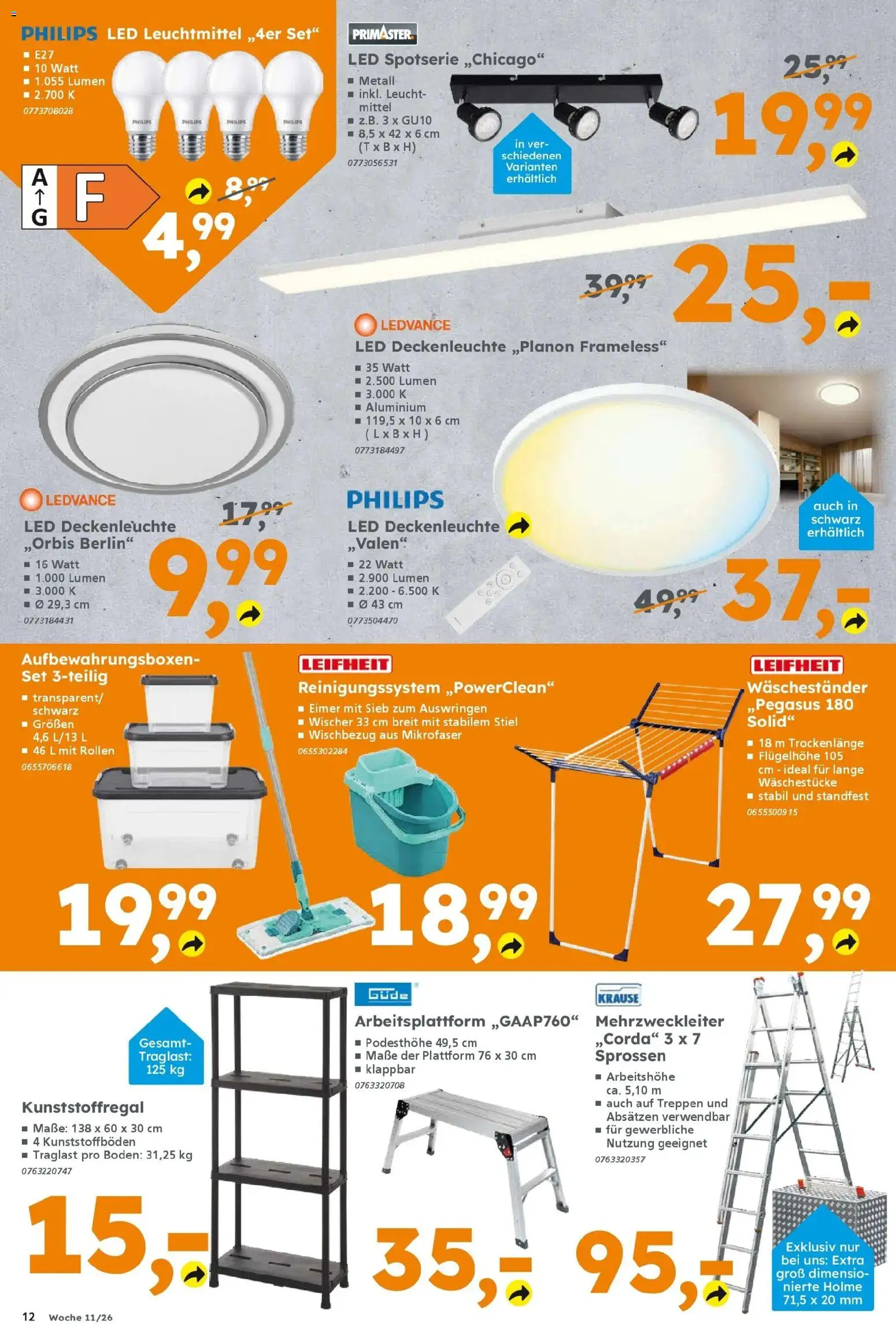 Globus Baumarkt Prospekt Göttingen	 – gültig ab 09.03.2026 | Seite: 12 | Produkte: Philips, Waschestander