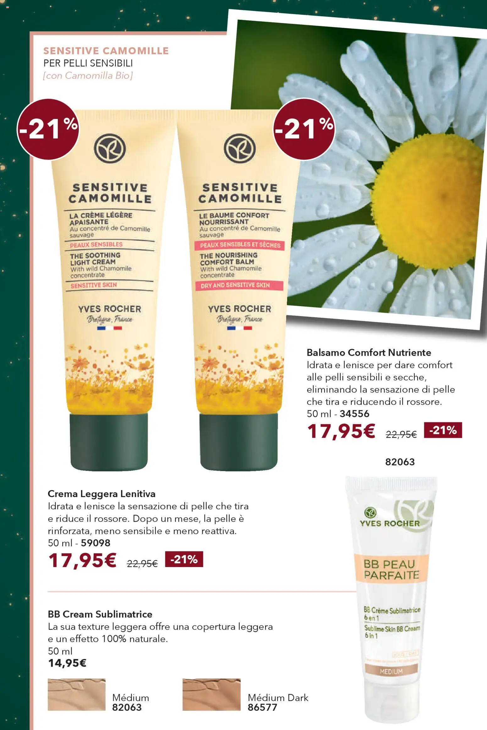 Volantino Yves Rocher del 29.11.2025 | Pagina: 28 | Prodotti: Balsamo, Crema, The, BB cream