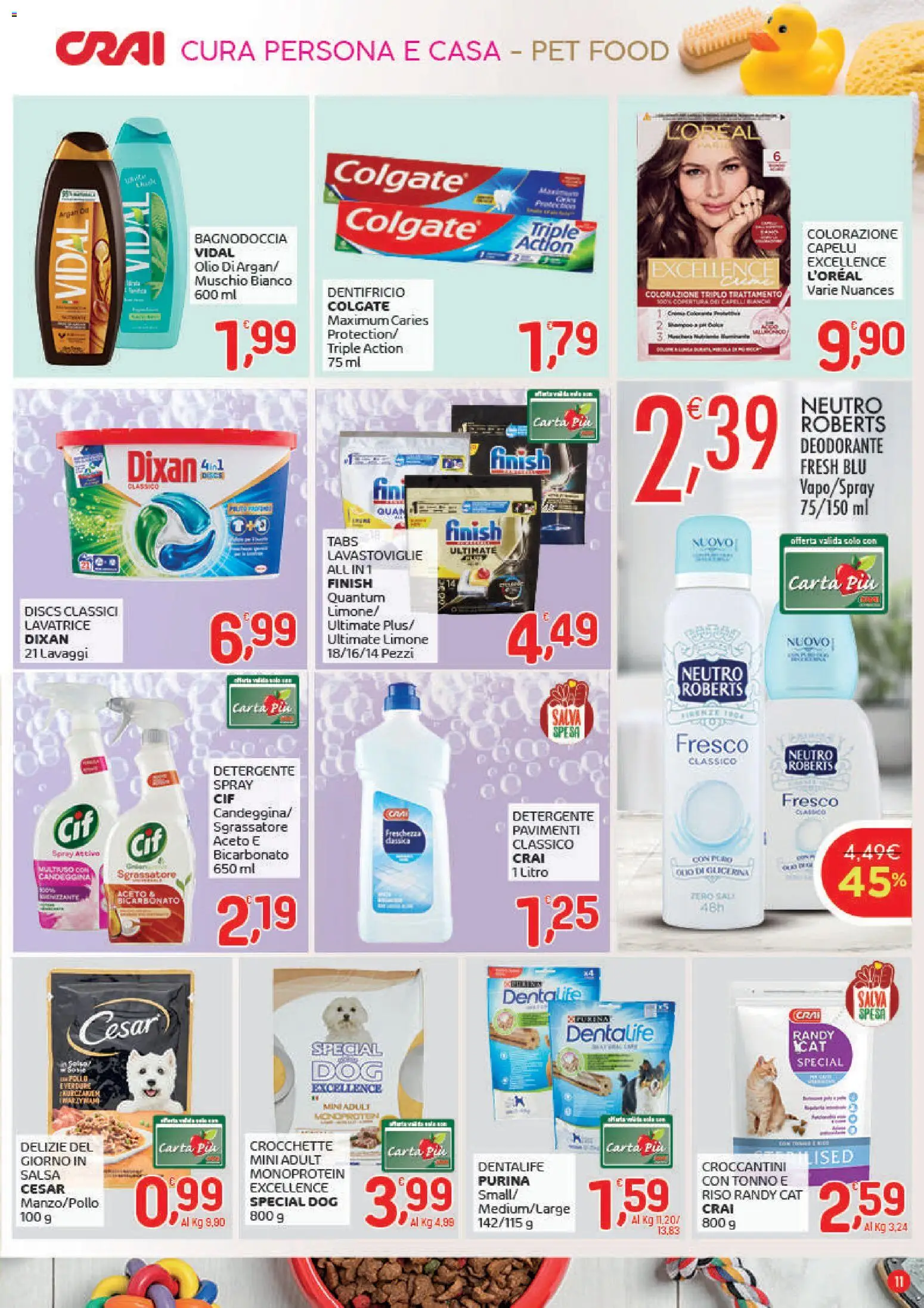 Volantino CRAI del 18.12.2025 | Pagina: 11 | Prodotti: Bicarbonato, Sgrassatore, Limone, Lavastoviglie