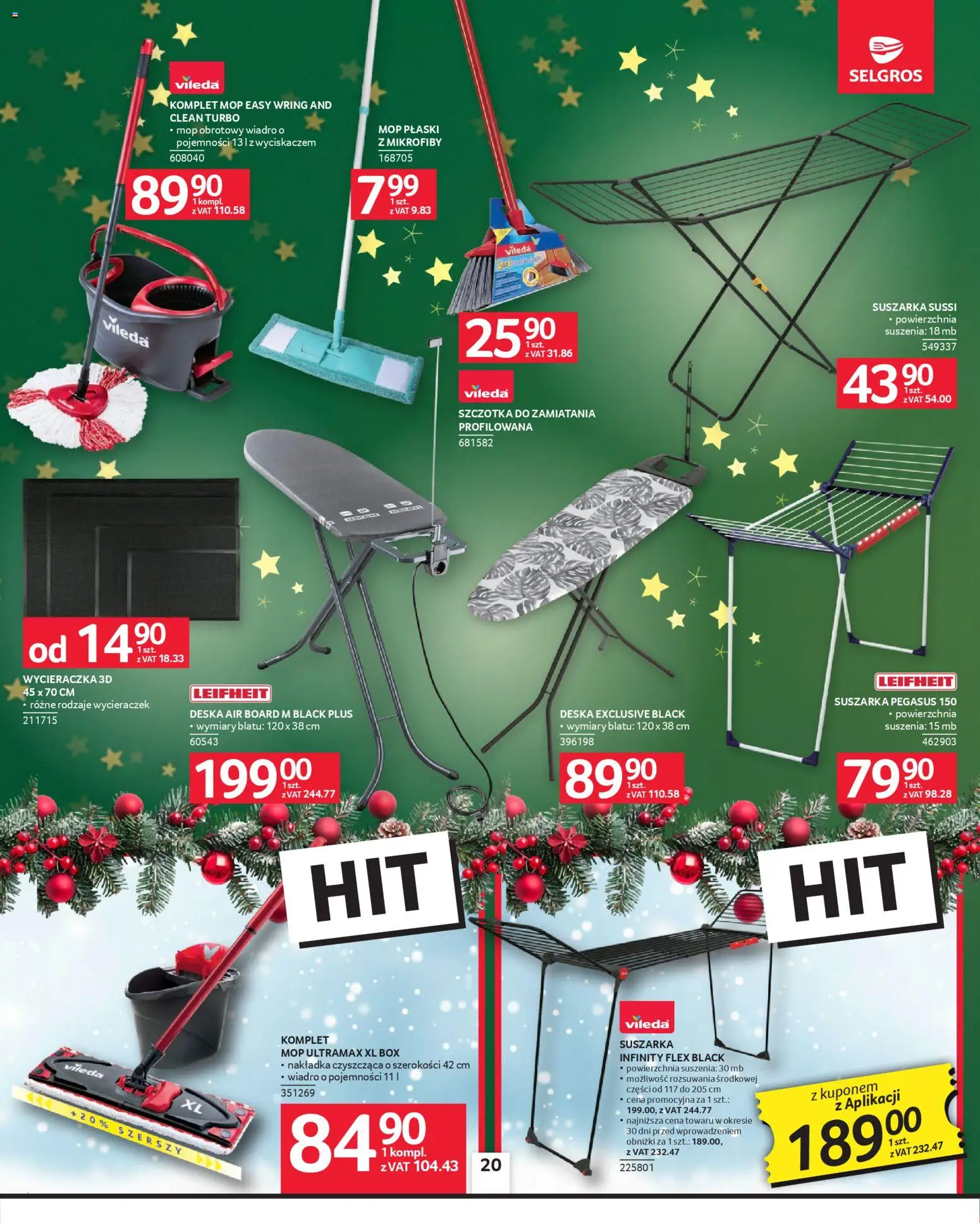 Selgros cash&carry Gazetka - Oferta przemysłowa od 04.12.2025 | Strona: 22 | Produkty: Suszarka, Wycieraczka, Szczotka, Vileda