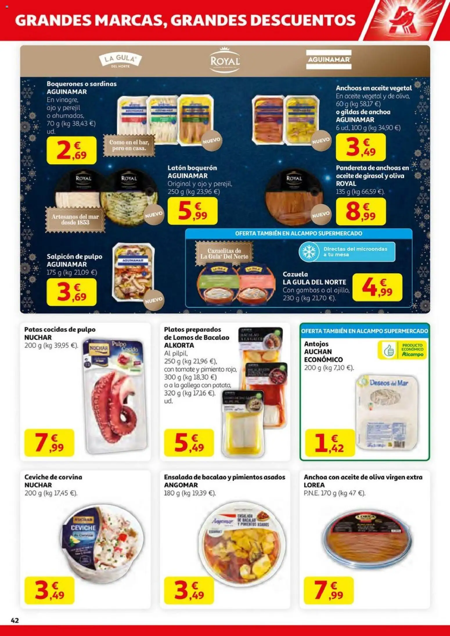 Alcampo - HG Pio XII Unificado  │ válido desde el 23.10.2025 | Página: 42 | Productos: Aceite, Aceite de girasol, Anchoa, Mesa