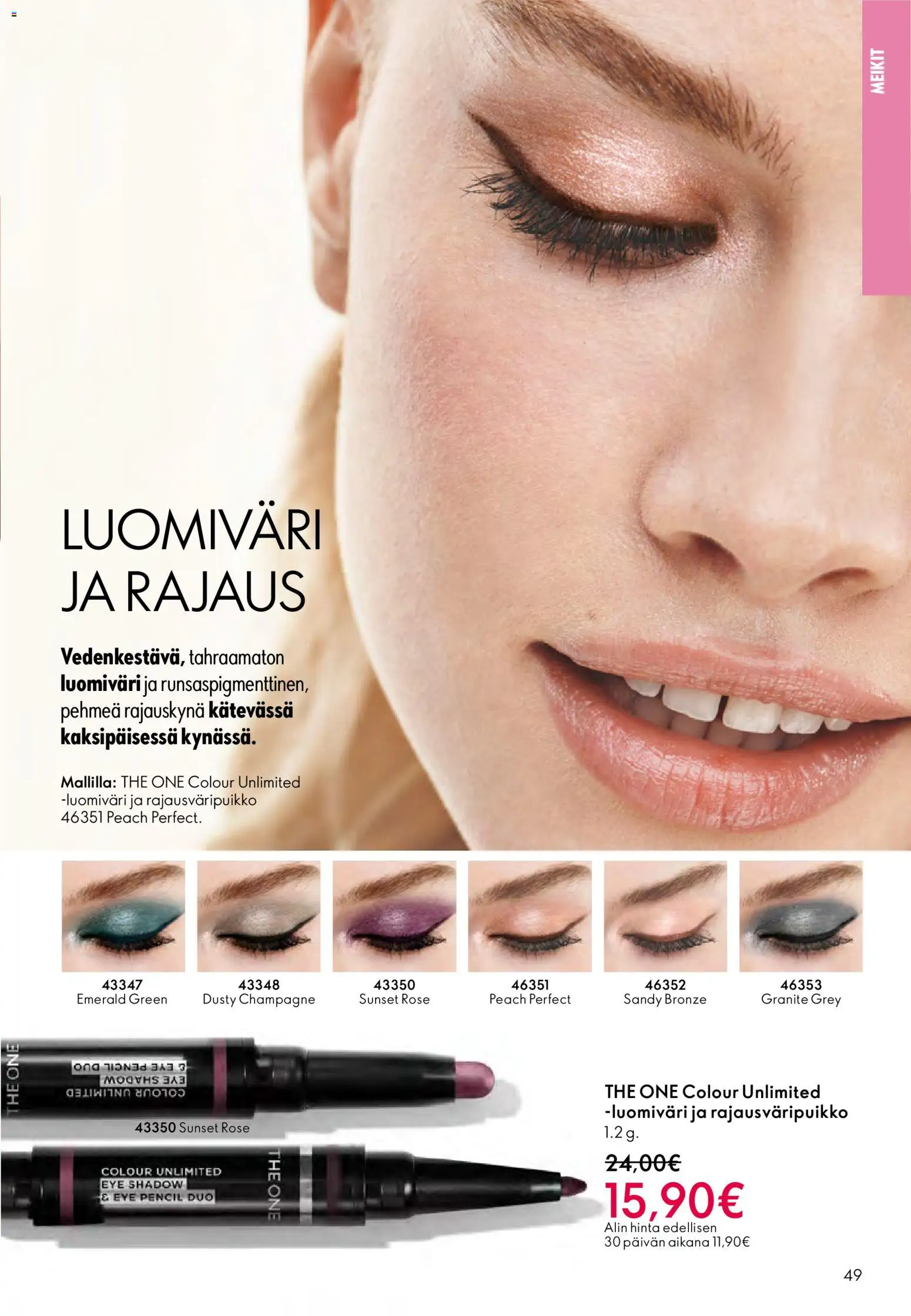 Oriflame - Esite 03 – voimassa 18.02.2026 alkaen | Sivu: 49 | Tuotteet: Luomiväri, Rajauskynä