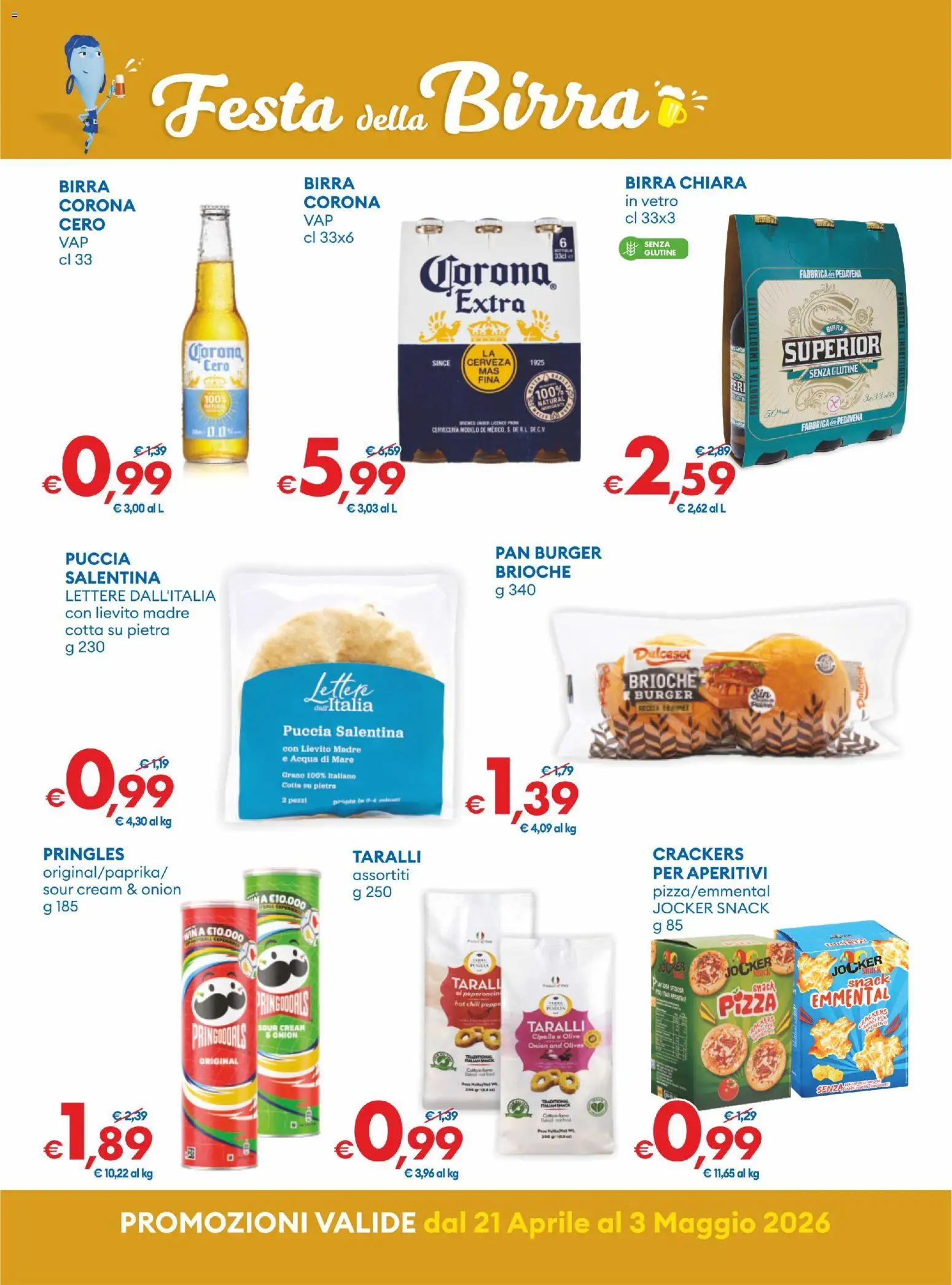 Volantino MD Discount del 21.04.2026 | Pagina: 10 | Prodotti: Pizza, Crackers, Taralli, Emmental