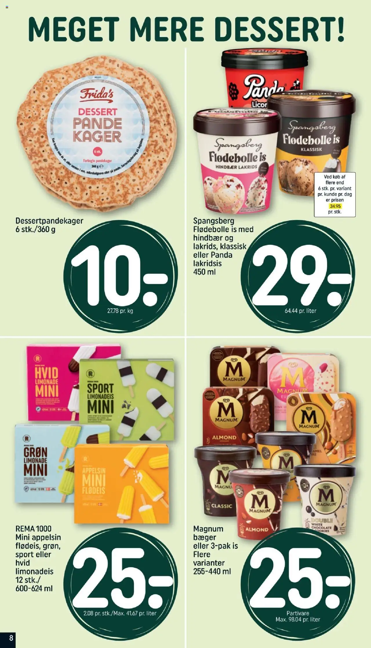 Rema 1000 Tilbudsavis gyldig fra 06.07.2025 | Side: 8 | Produkter: Cookies, Lakrids, Hindbær, Is
