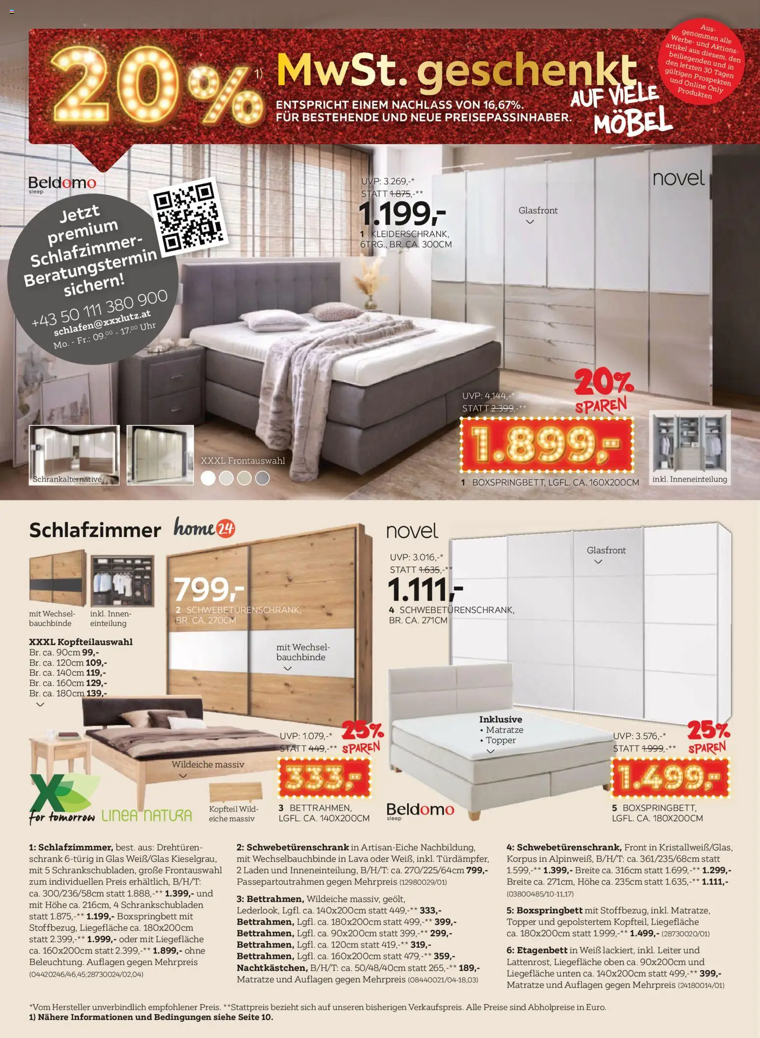 XXXLutz Spiesezimmerstühle gültig ab 28.10.2025 | Seite: 6 | Produkte: Uhr, Matratze, Schrank