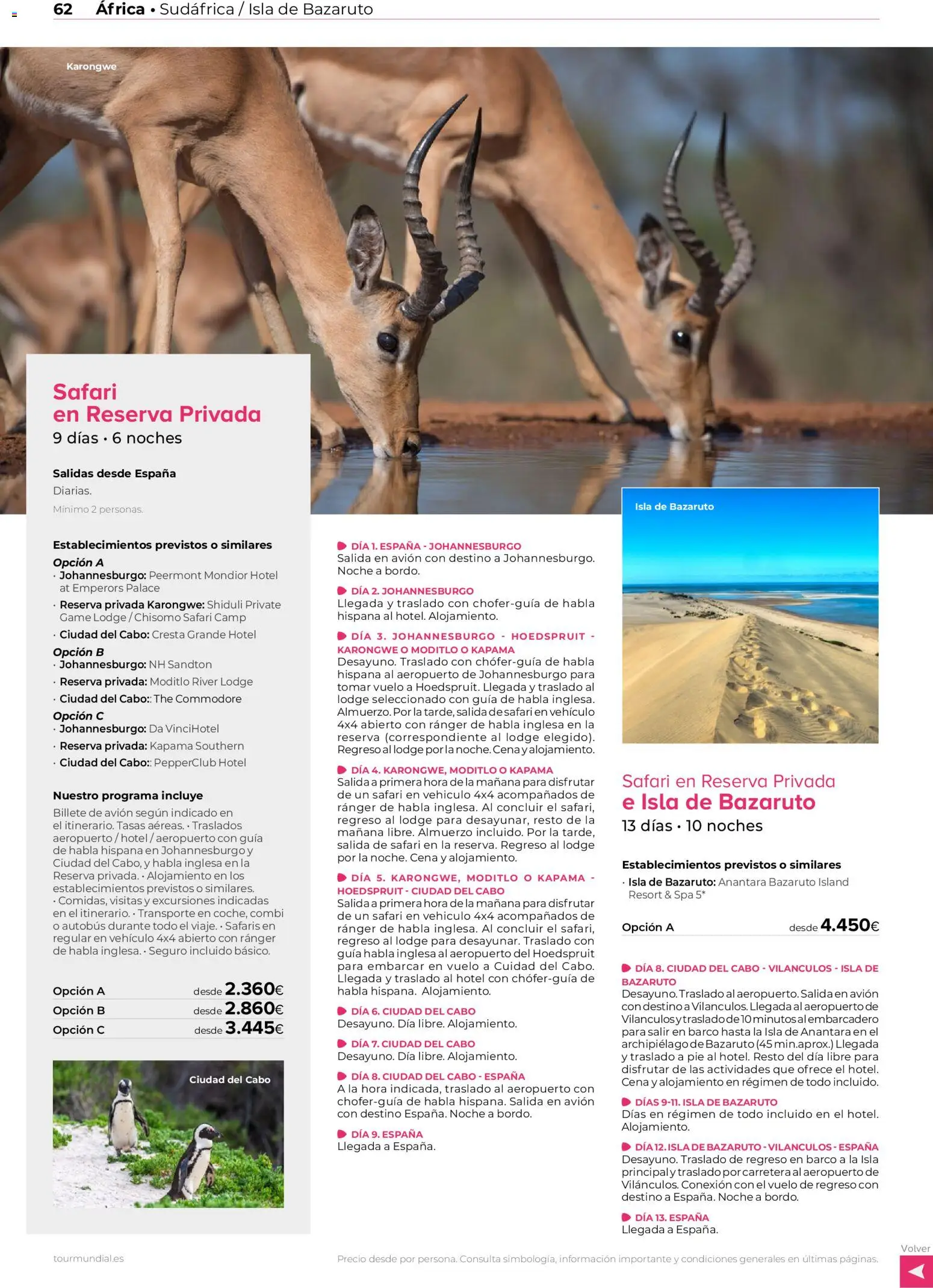 Viajes El Corte Inglés Africa y Oriente Medio │ válido desde el 01.01.2026 | Página: 62 | Productos: Combi