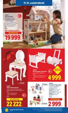 Lupilu® Játék babaágy / babakocsi, Szép kialakítás, valódi fából Méret: babaágy: kb. 49x34x35 cm, vagy babakocsi: kb. 40x26x43cm - amely érvényes a következő dátumtól: 13.11.2025 | Oldal: 4