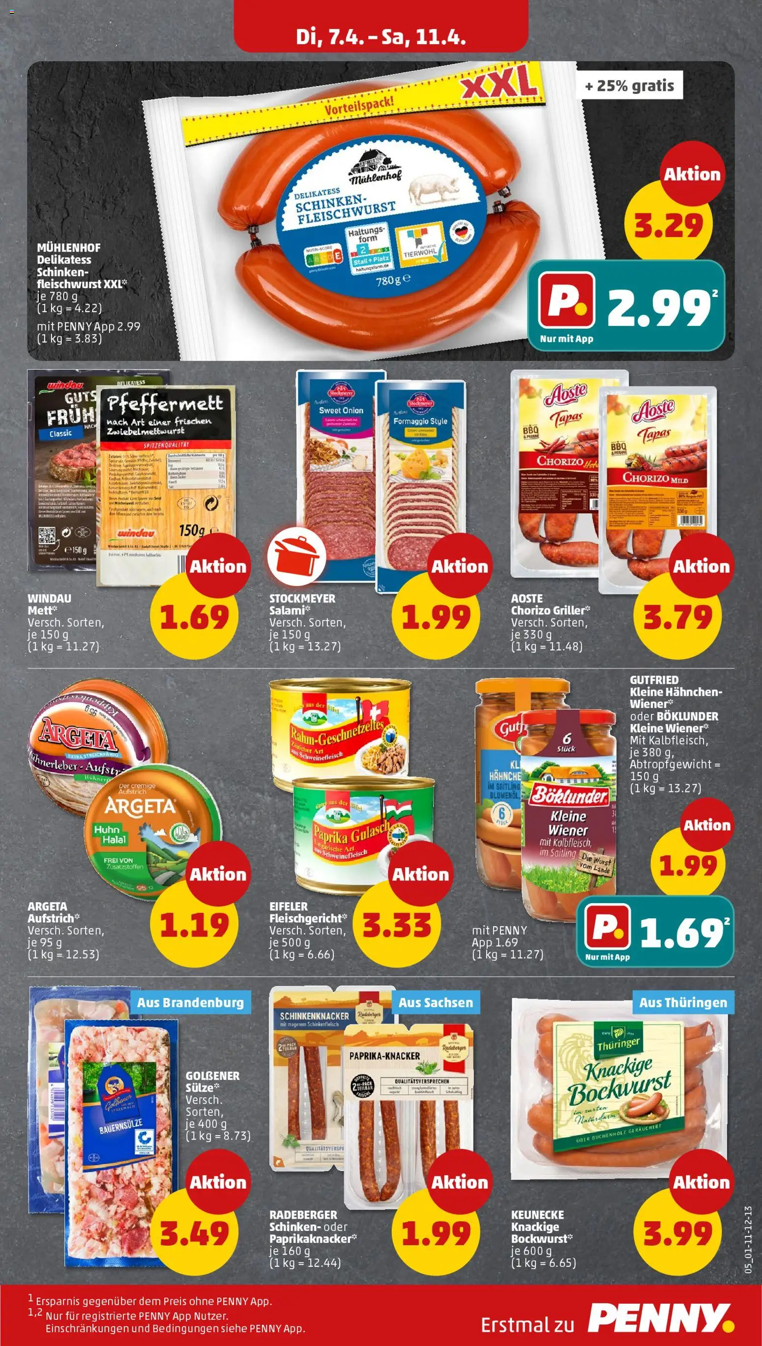 Penny Prospekt 	 – gültig ab 07.04.2026 | Seite: 5 | Produkte: Paprika, Salami, Schinken, Griller