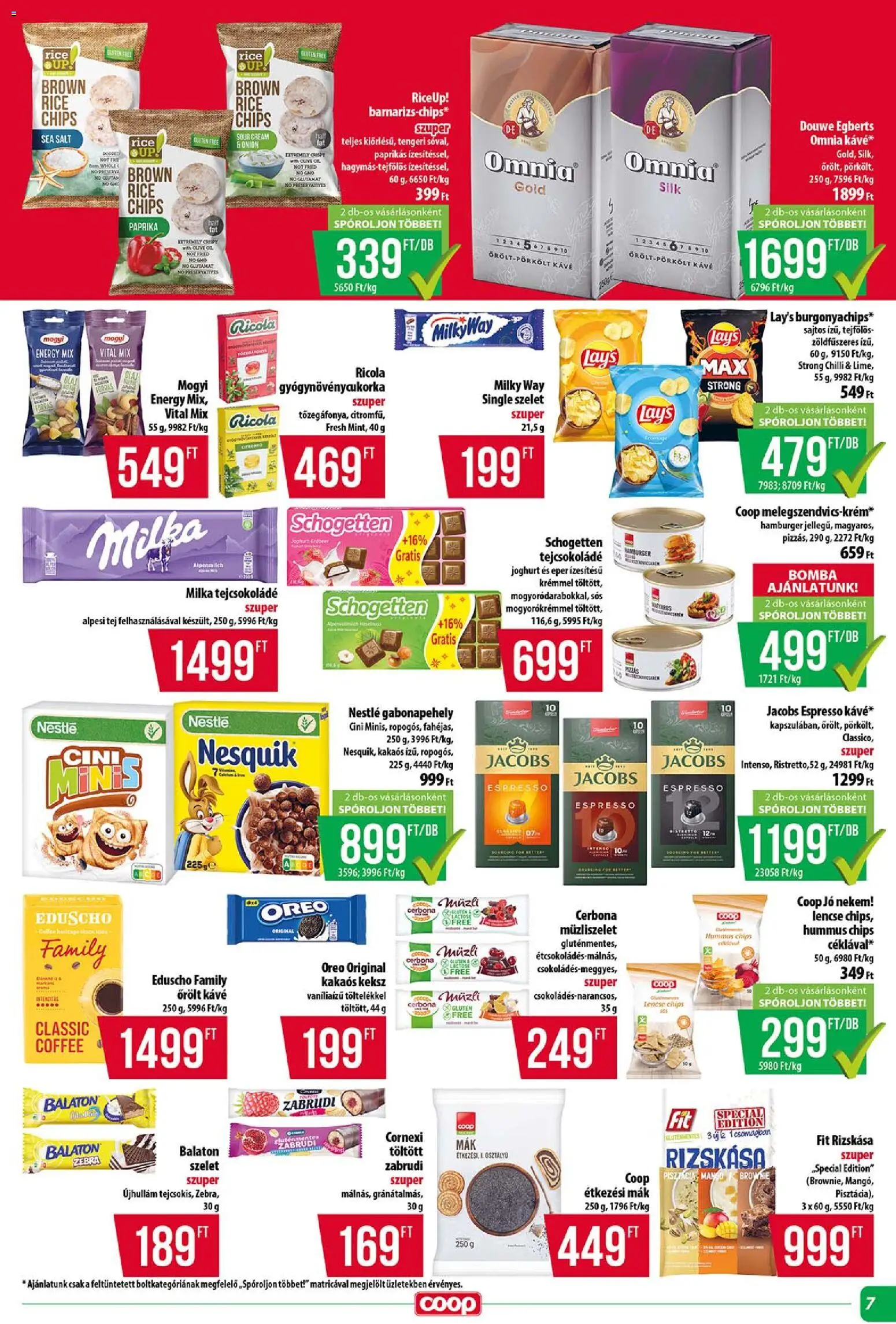 COOP Szolnok akciós ujság - amely érvényes a következő dátumtól: 19.03.2026 | Oldal: 7 | Termékek: Hamburger, Tejcsokoládé, Gluténmentes, Müzliszelet