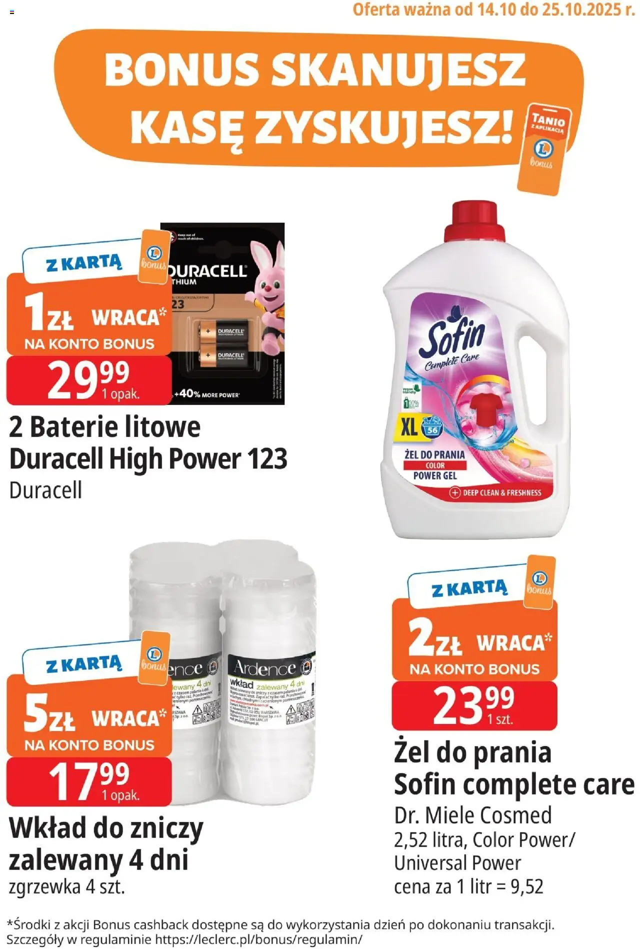E.Leclerc Gazetka - Wrocław kupony dodatkowe od 14.10.2025 | Strona: 2 | Produkty: Karta, Baterie