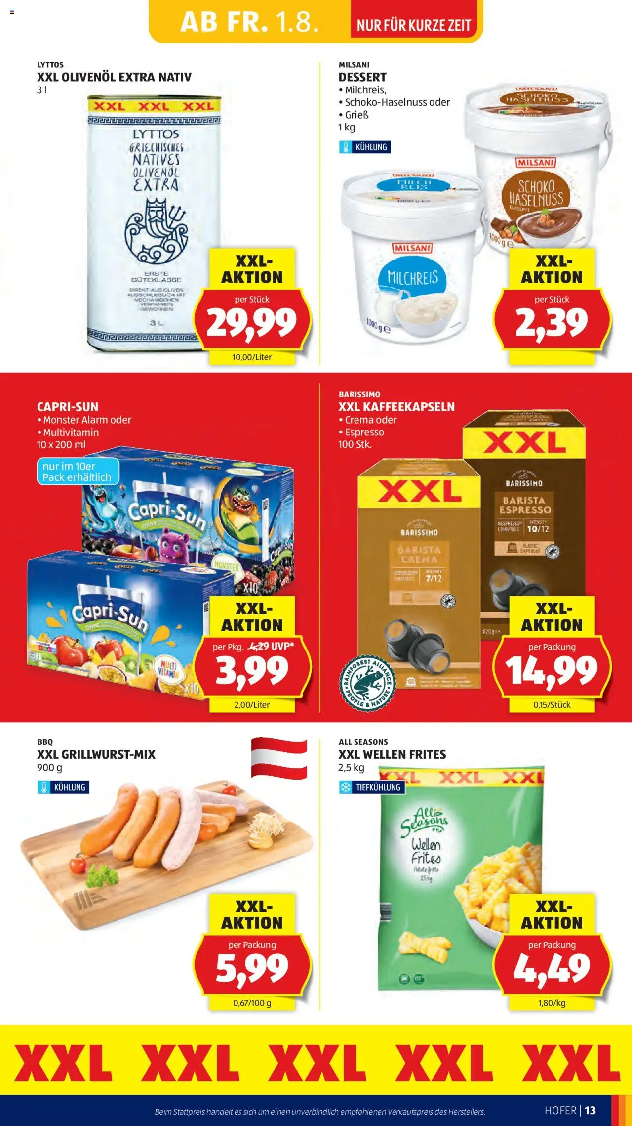 Hofer AT akciós ujság - amely érvényes a következő dátumtól: 01.08.2025 | Oldal: 15 | Termékek: Multivitamin