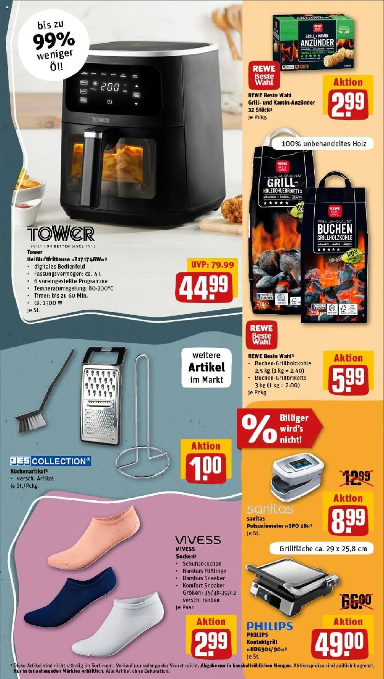 Rewe - Rewe: Wochenangebote - gültig ab dem 18.05.2025 | Seite: 31 | Produkte: Philips, Grill, Kamin, Socken