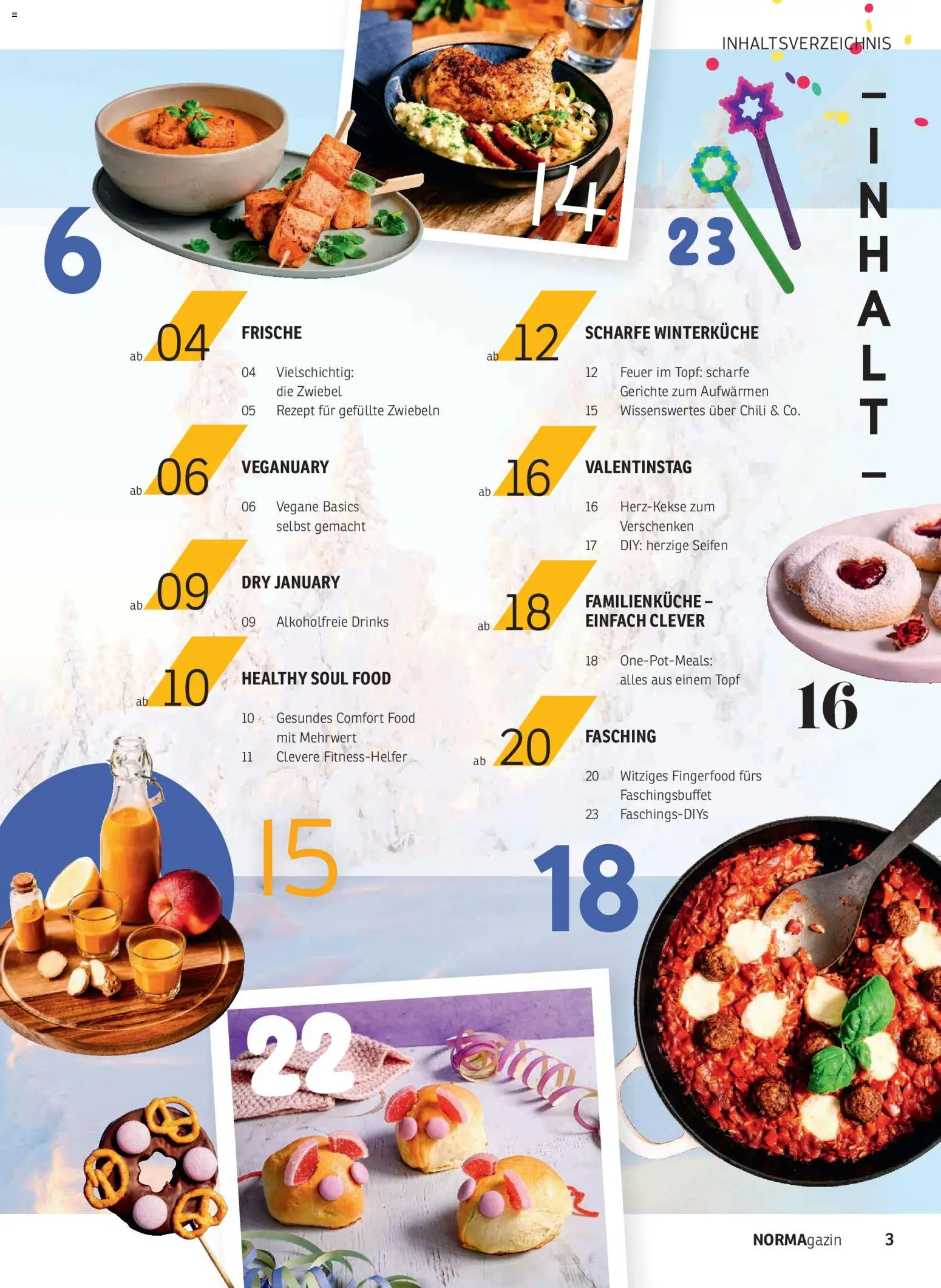 Norma NORMAgazin Januar/Februar 2026 – gültig ab 01.01.2026 | Seite: 3 | Produkte: Zwiebeln, Chili