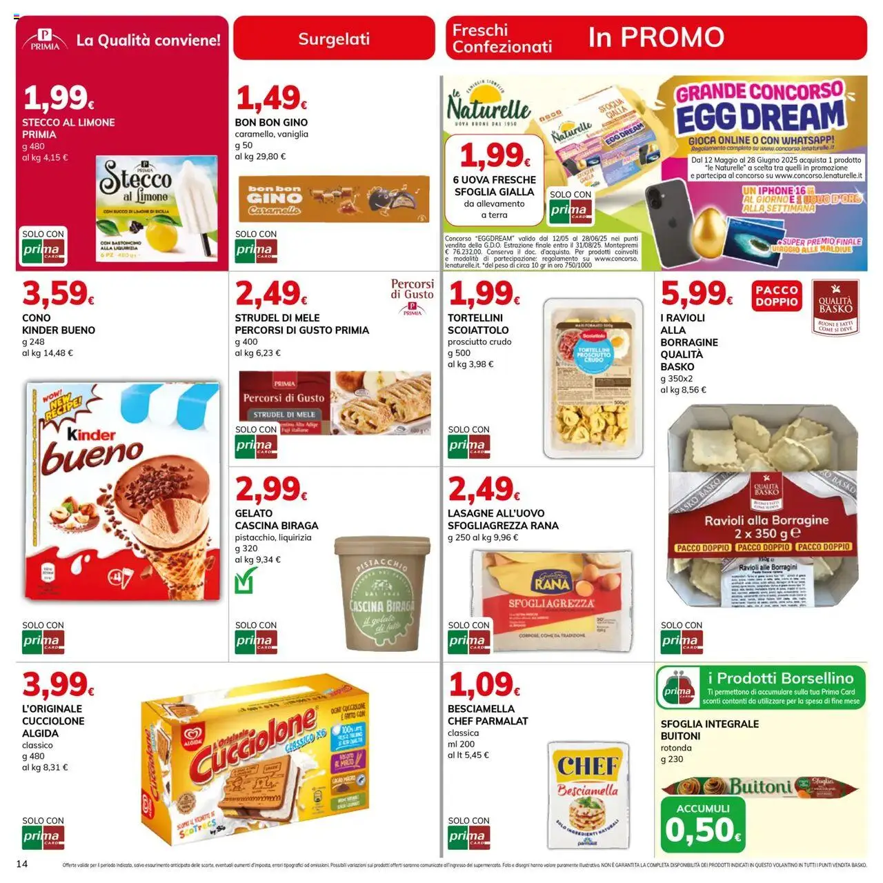 Volantino Basko del 03.06.2025 | Pagina: 14 | Prodotti: Limone, Prosciutto, Ravioli, Besciamella