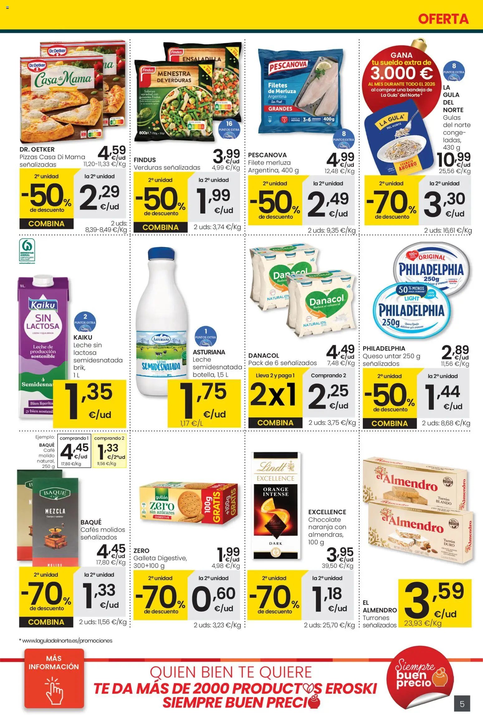 Eroski - Supermercados │ válido desde el 13.11.2025 | Página: 5 | Productos: Queso, Café, Chocolate, Té