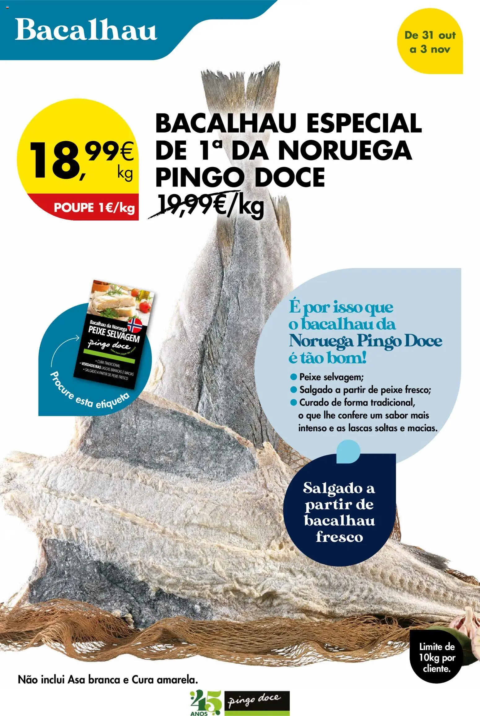 Pingo Doce Poupe este Fim de Semana │ válido de 31.10.2025 | Página: 4 | Produtos: Bacalhau, Peixe