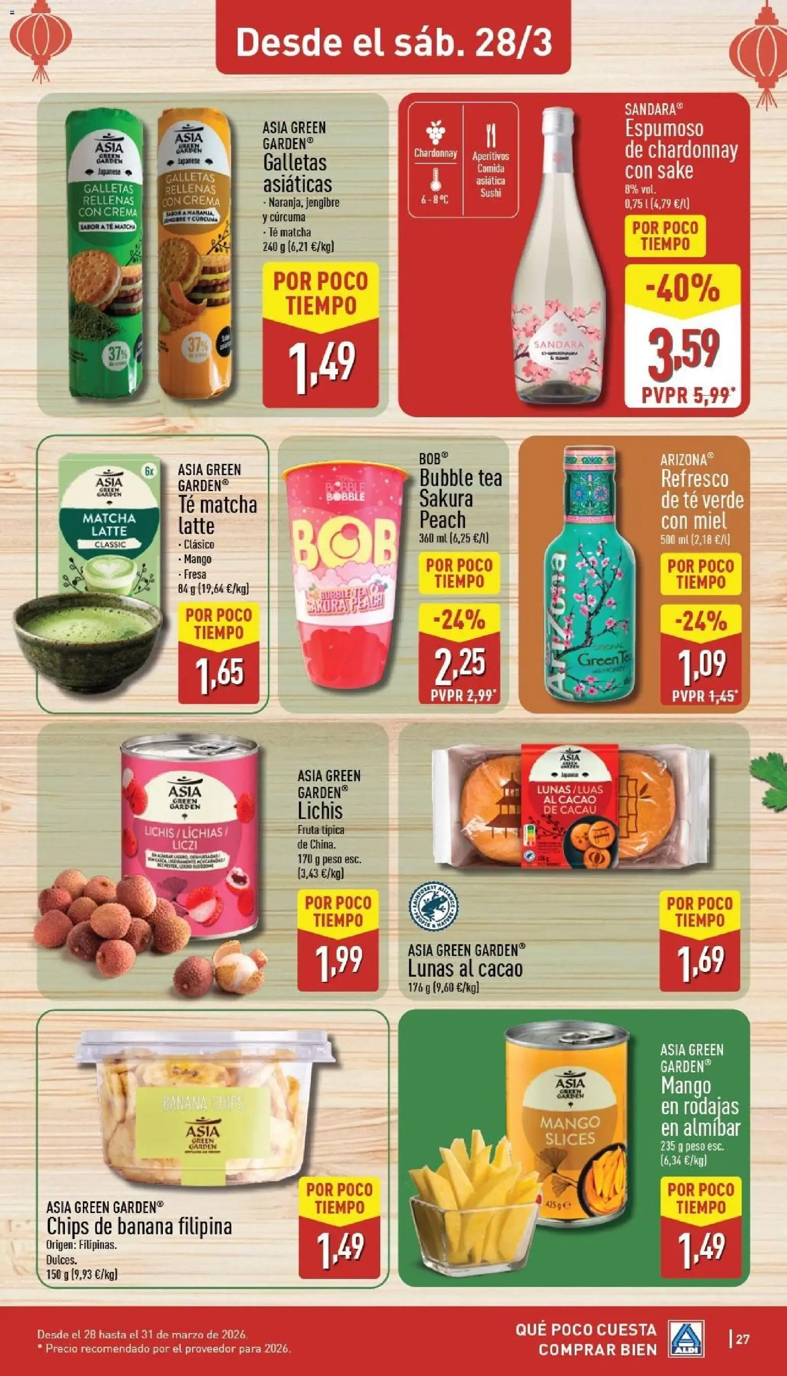 Aldi folleto Península │ válido desde el 23.03.2026 | Página: 27 | Productos: Crema, Té, Galletas rellenas, Φρυγανιές σικάλεως