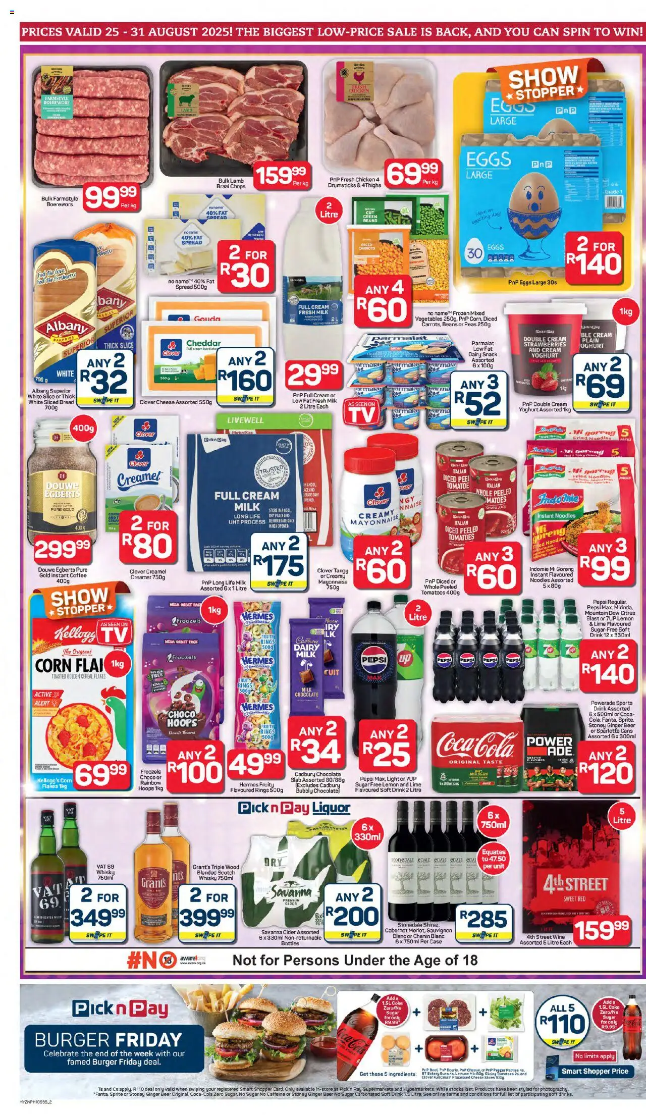Pick n Pay KwaZulu-Natal - Hypermarket Specials │ valid from 25.08.2025 | Page: 2 | Products: Eggs, Beer, Noodles, Sugar