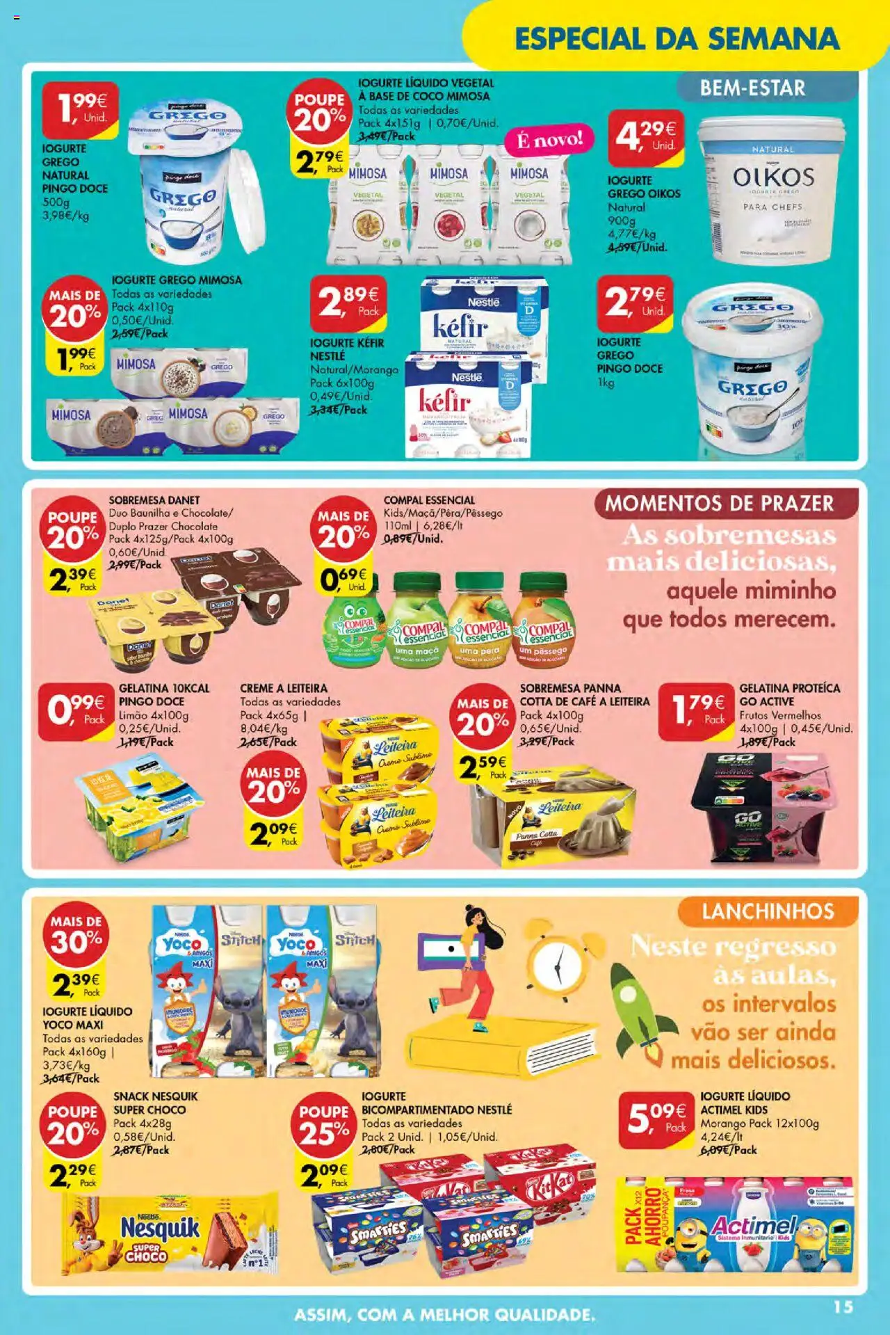Pingo Doce Poupe Esta Semana Açores │ válido de 21.08.2025 | Página: 15 | Produtos: Base, Iogurte, Café, Creme