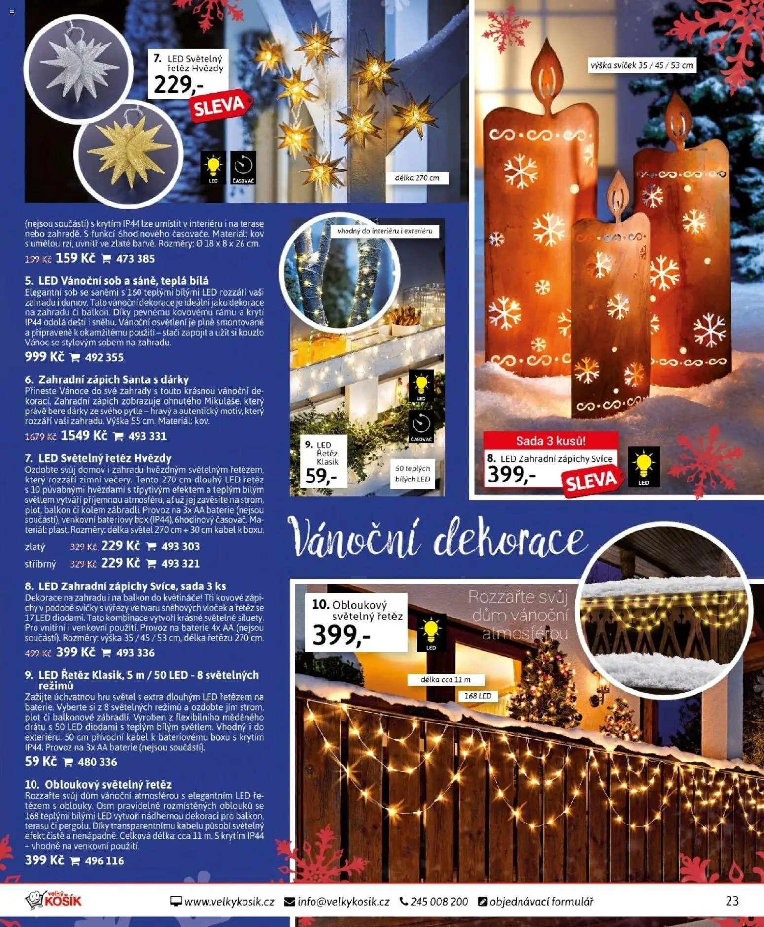 Velký Košík katalog prosinec 2025 od 01.12.2025 | Strana: 23 | Produkty: Časovač, Baterie, Vánoční dekorace, Dekorace