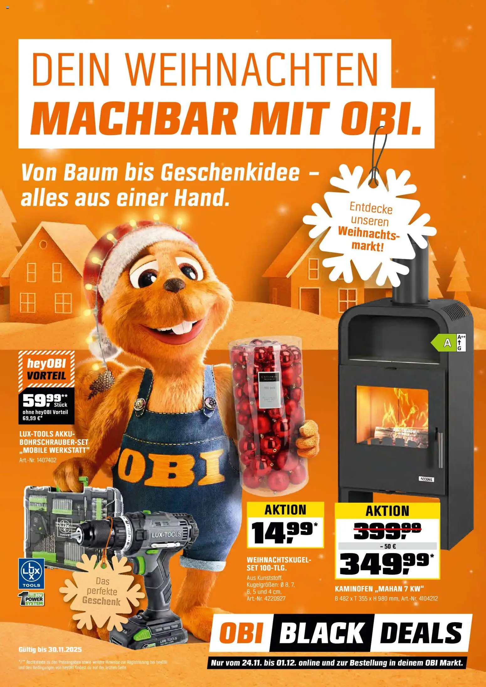 OBI -Dein Weihnachten Machbar Mit Obi gültig ab 14.11.2025 | Seite: 1