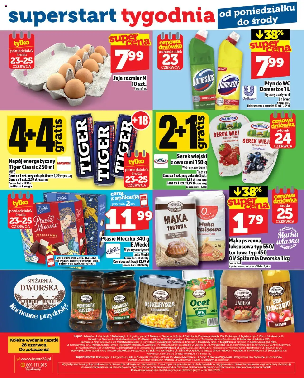 Topaz Gazetka od 20.06.2025 | Strona: 28 | Produkty: Pomidory suszone, Suszone pomidory, Serek wiejski, Jabłka prażone
