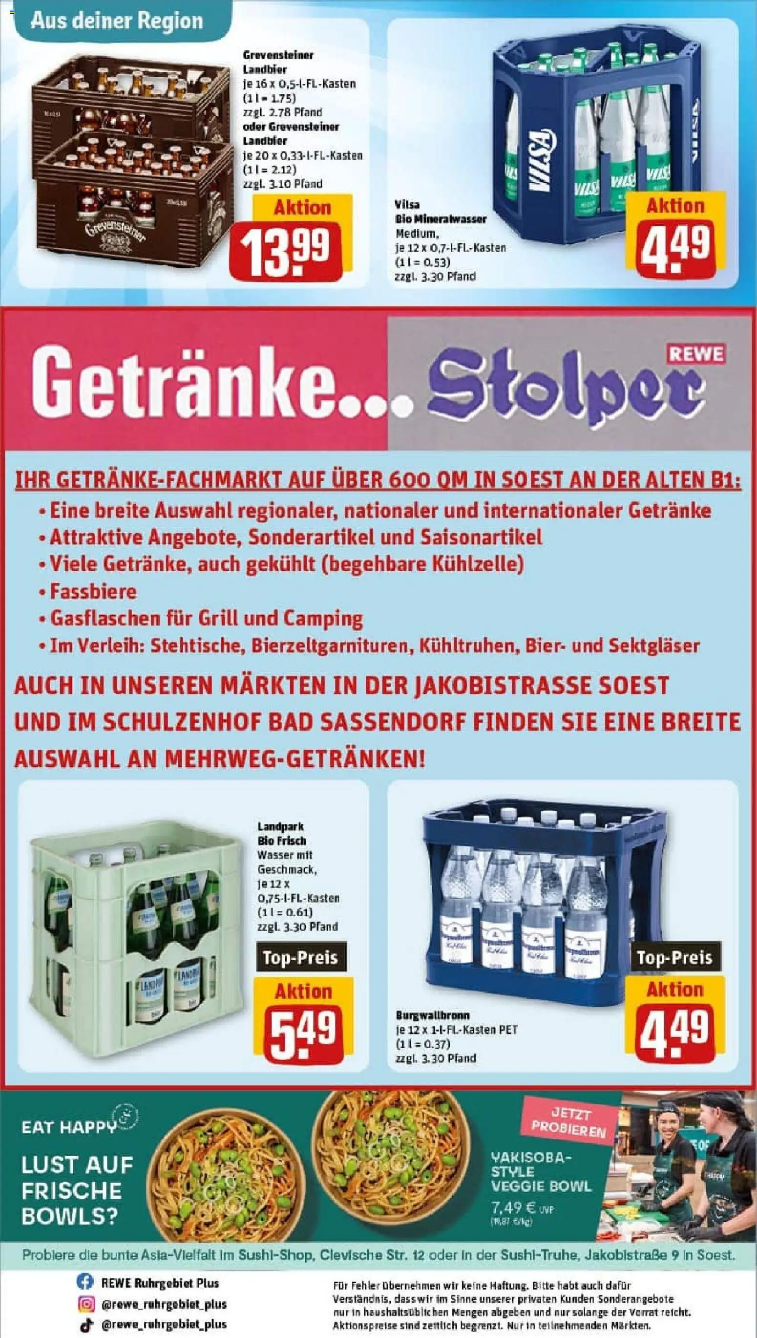 Rewe prospekt Soest	 – gültig ab 26.10.2025 | Seite: 34 | Produkte: Grill, Bier, Bad, Wasser