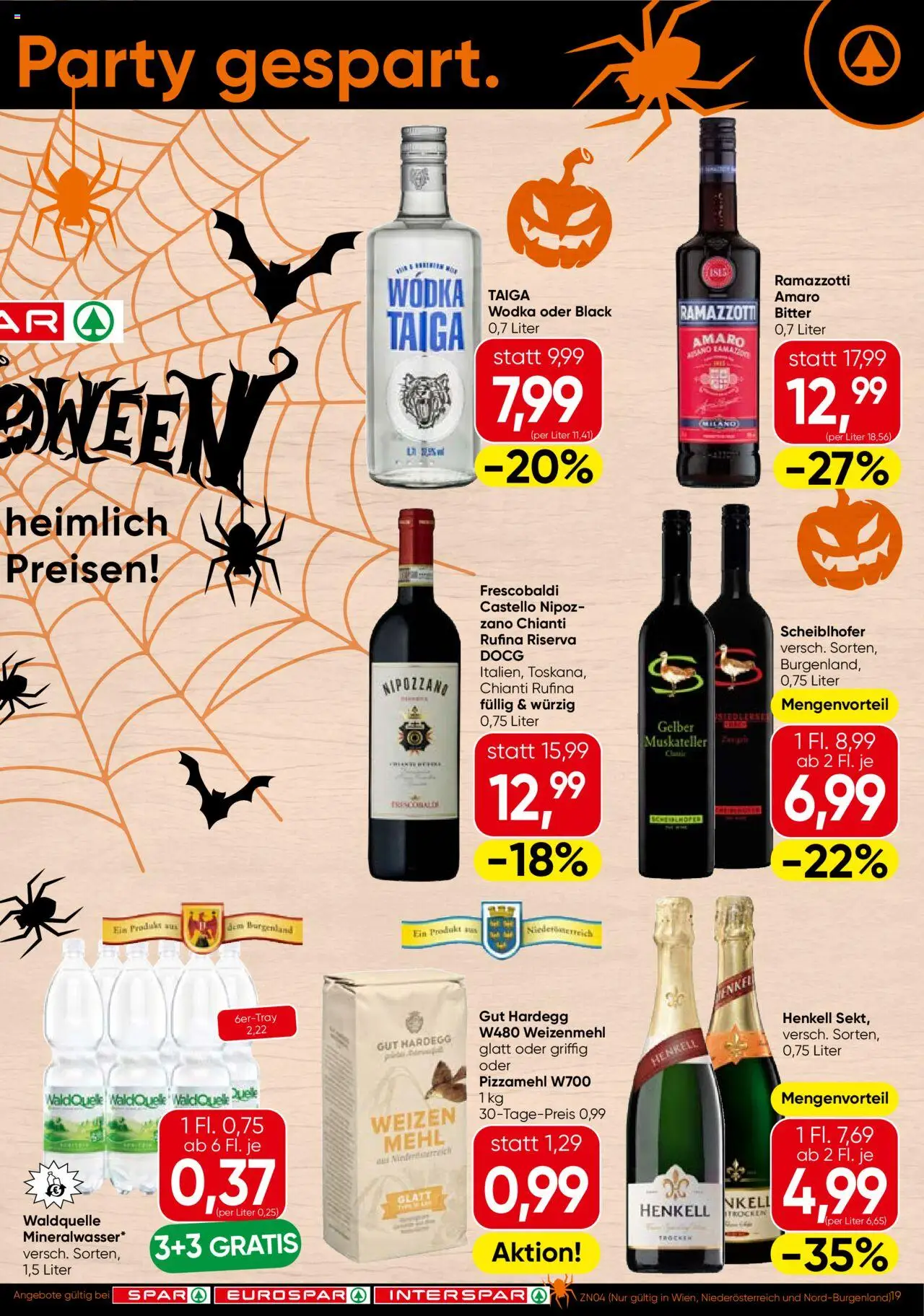 Spar Flugblatt - Burgenland gültig ab 09.10.2025 | Seite: 19 | Produkte: Wodka