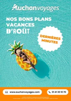 Auchan - Auchan voyages : bons plans vacances d'août ! - Voorbeeld van een folder van Auchan, geldig van 01.08.2025
