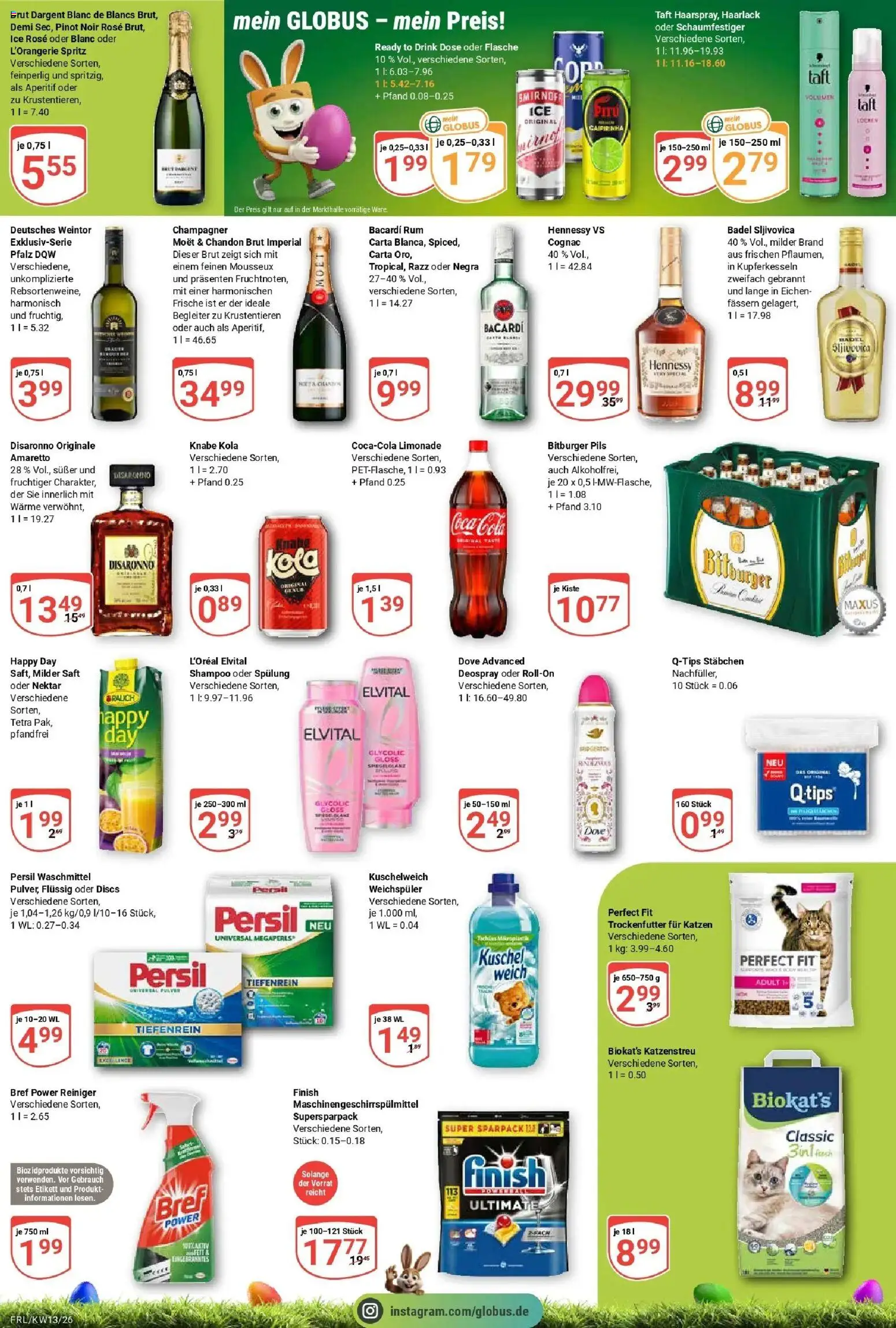 Globus prospekt Freilassing	 – gültig ab 23.03.2026 | Seite: 4 | Produkte: Bitburger, Pils, Shampoo, Weichspüler