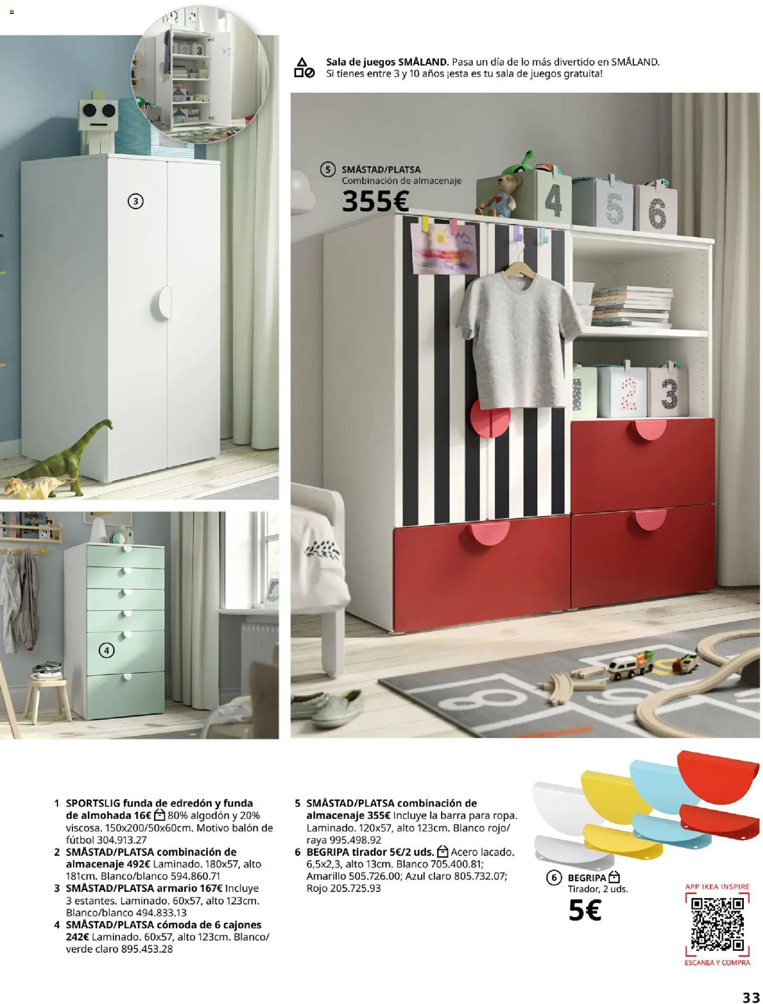 Catálogo IKEA  y los niños  │ válido desde el 06.03.2026 | Página: 33 | Productos: Edredón, Almohada, Almacenaje, Armario