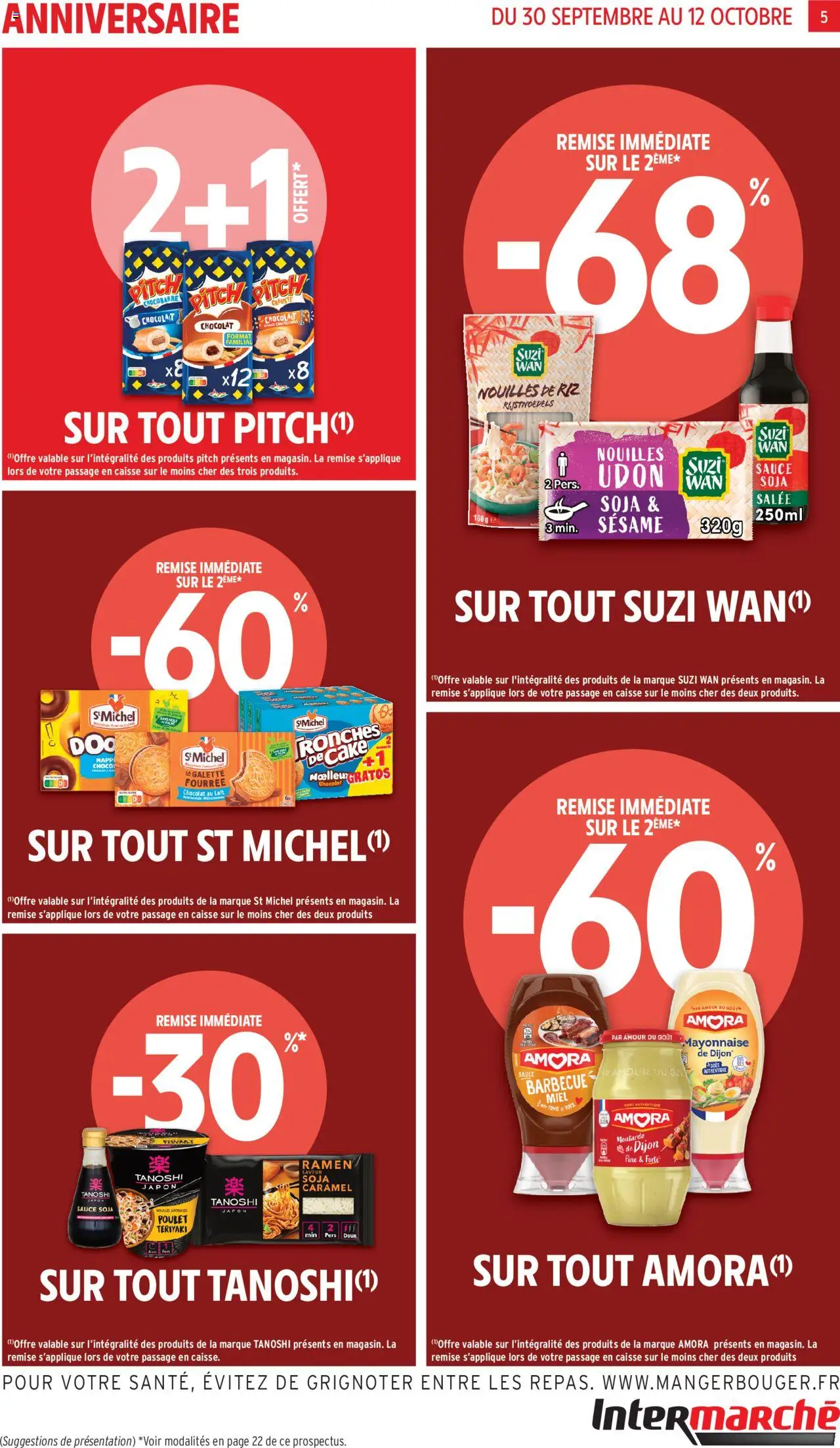 {H1} | Page: 5 | Produits: Nouilles Udon, Barbecue, Lait, Chocolat