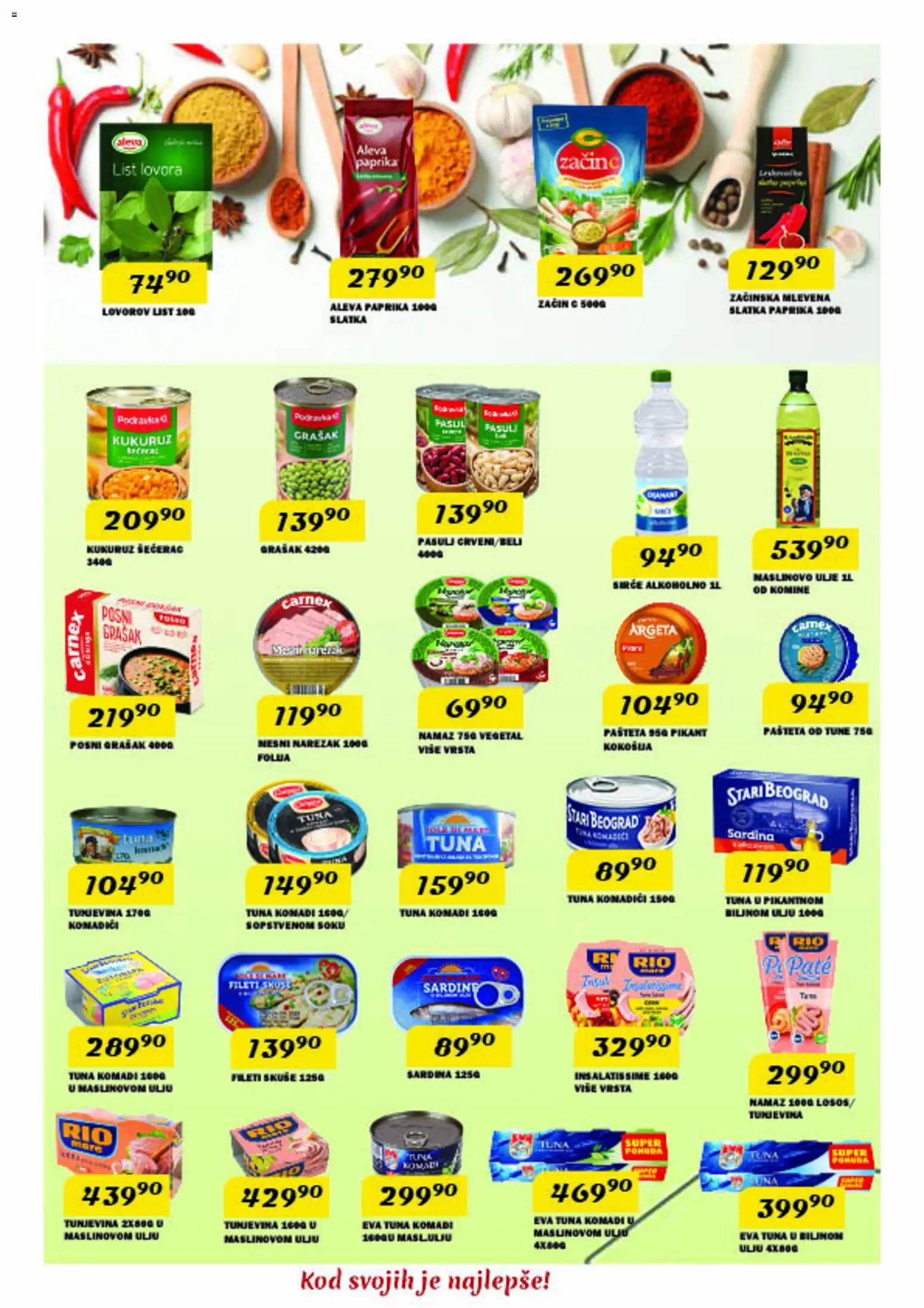 VP Dima katalog - važi od 12.03.2026 | Strana: 4 | Proizvode: Grašak, Kukuruz, Ulje, Pašteta