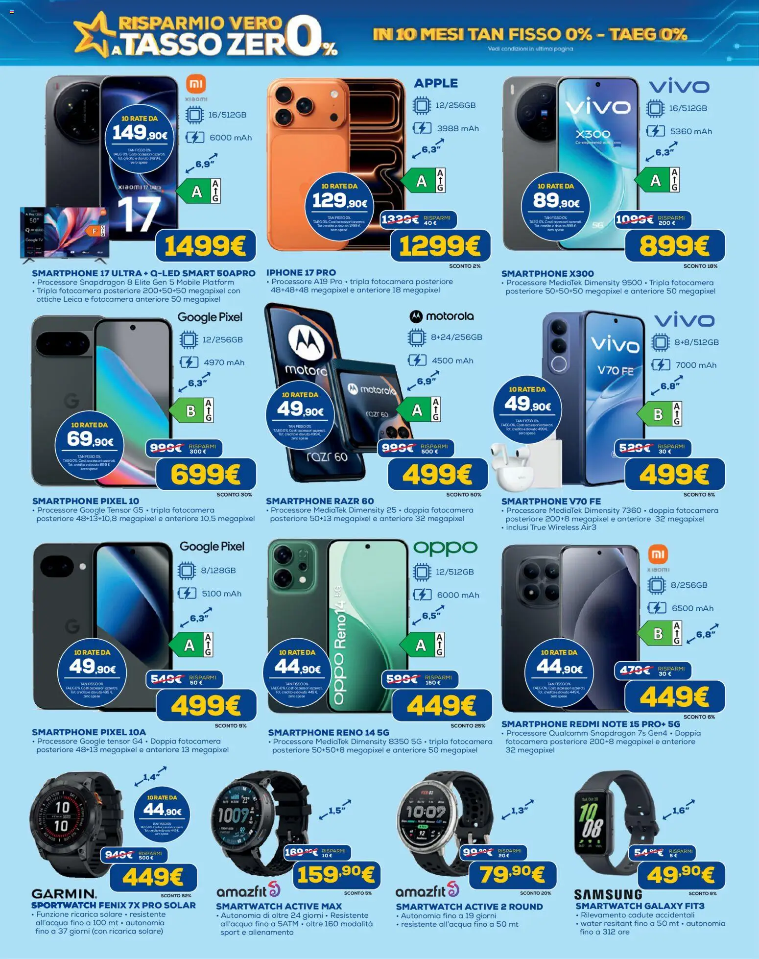 Volantino Euronics del 23.04.2026 | Pagina: 10 | Prodotti: Xiaomi, Mobile, Fotocamera, Smartwatch