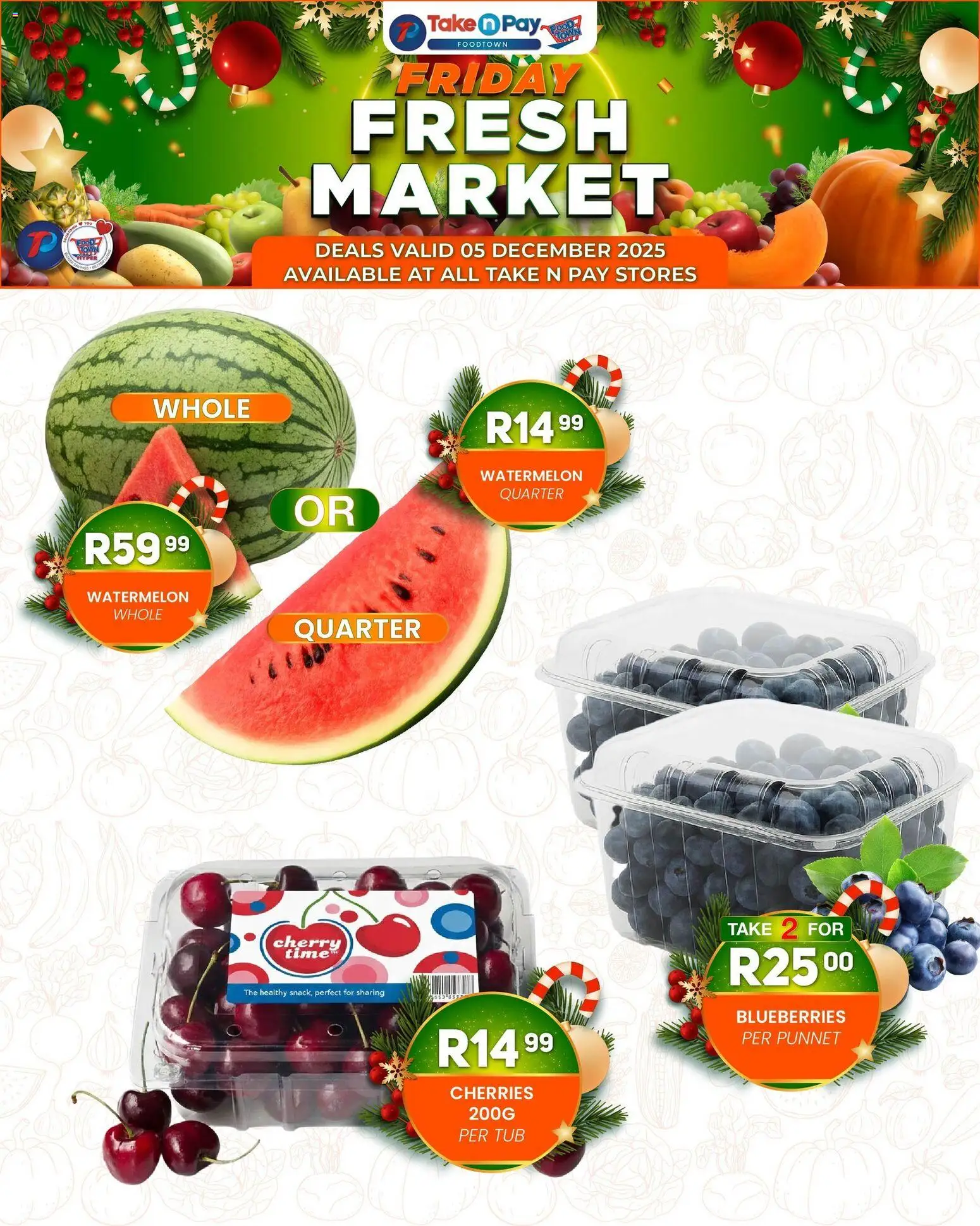 New Take n Pay catalogue – valid from 05.12.2025 | Page: 2 | Products: Blueberries, Cherries