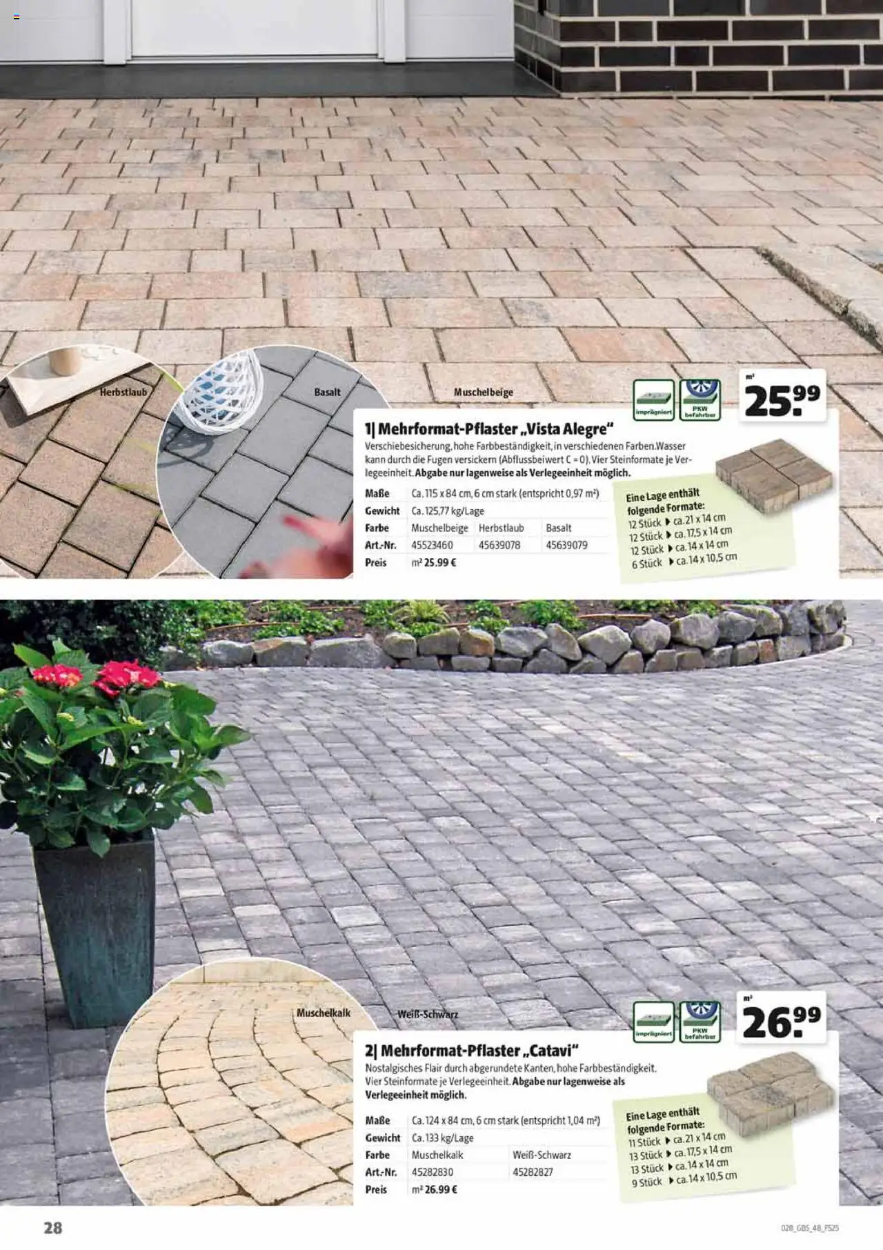 HERKULES Gartenbaustoffe - gültig ab dem 28.07.2025 | Seite: 28 | Produkte: Gewicht