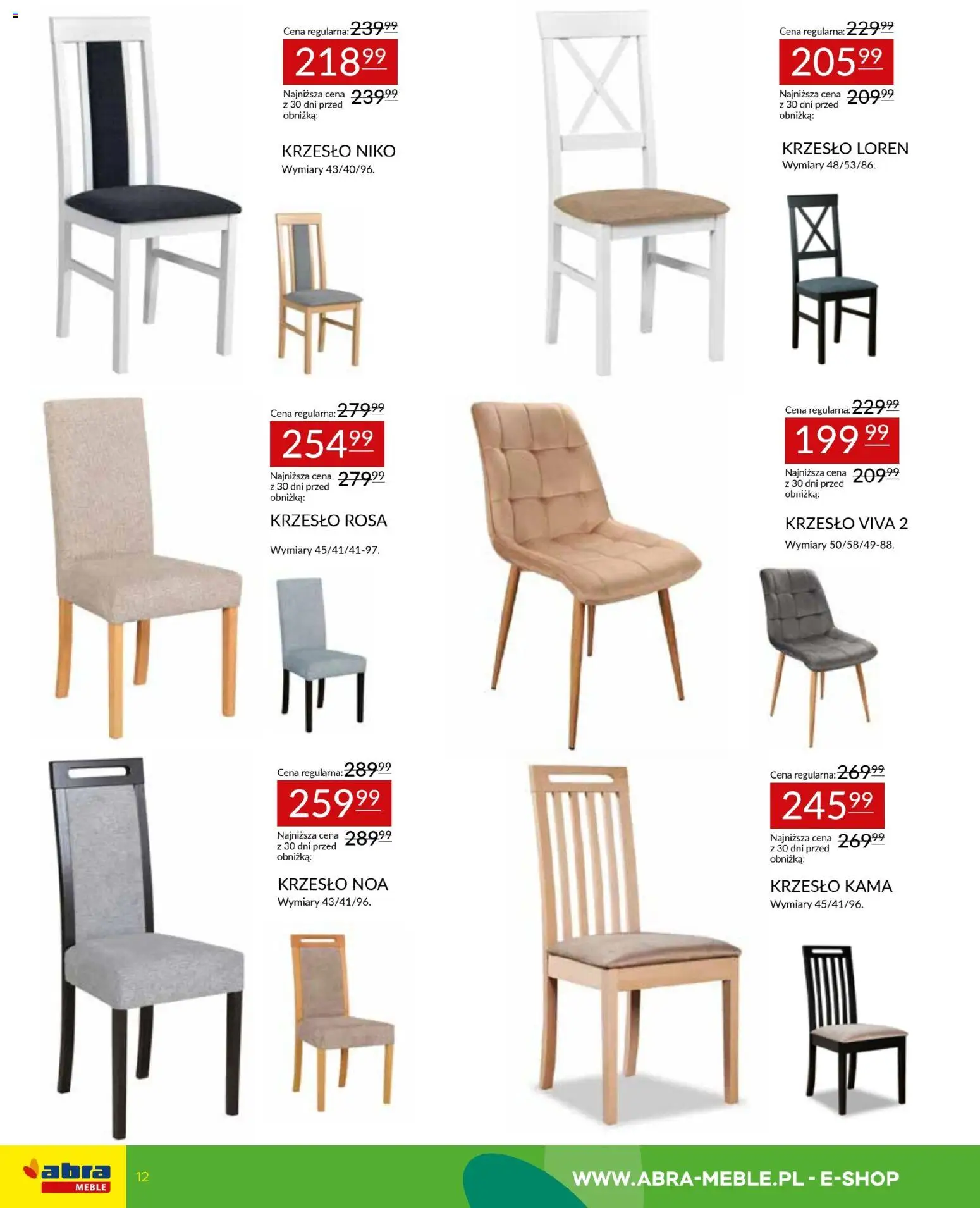 Abra meble gazetka od 12.03.2026 | Strona: 12 | Produkty: Krzesło
