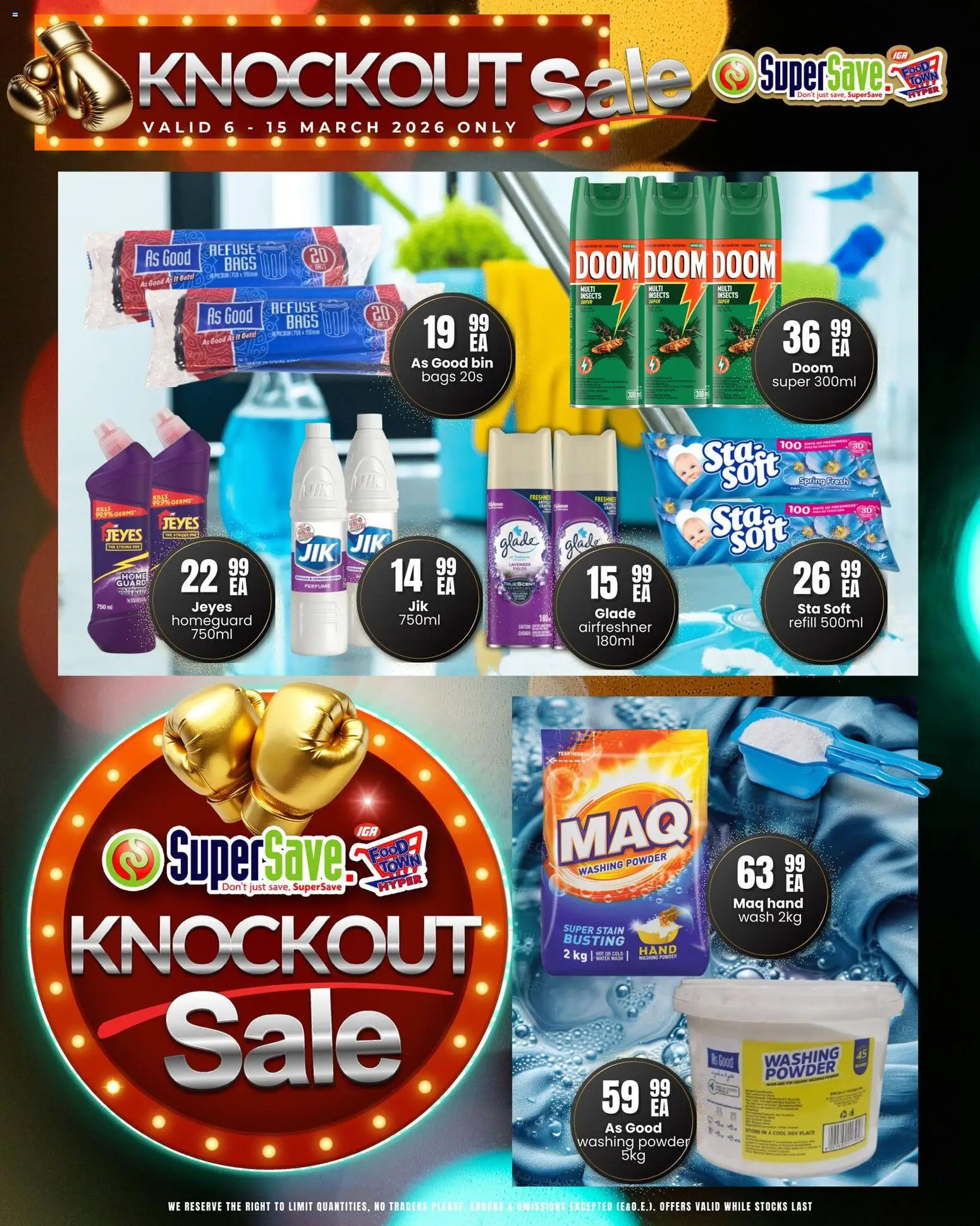 New Super Save catalogue – valid from 06.03.2026 | Page: 50 | Products: Perfume, Powder, Refuse bags, Water