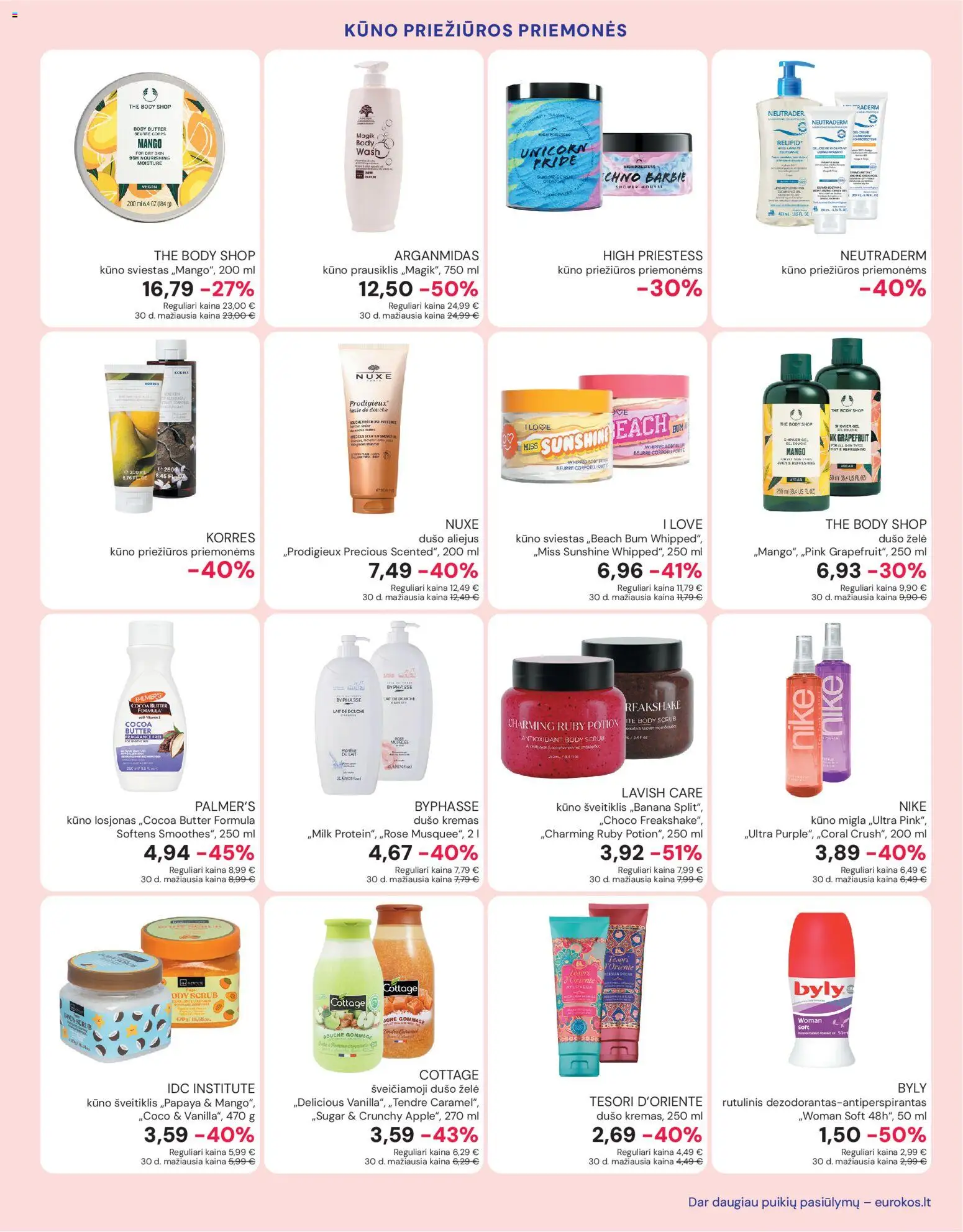 Eurokos akcijos nuo 03.02.2026 | Puslapis: 9 | Prekių: Kremas, Šveitiklis, Sviestas, Dušo želė