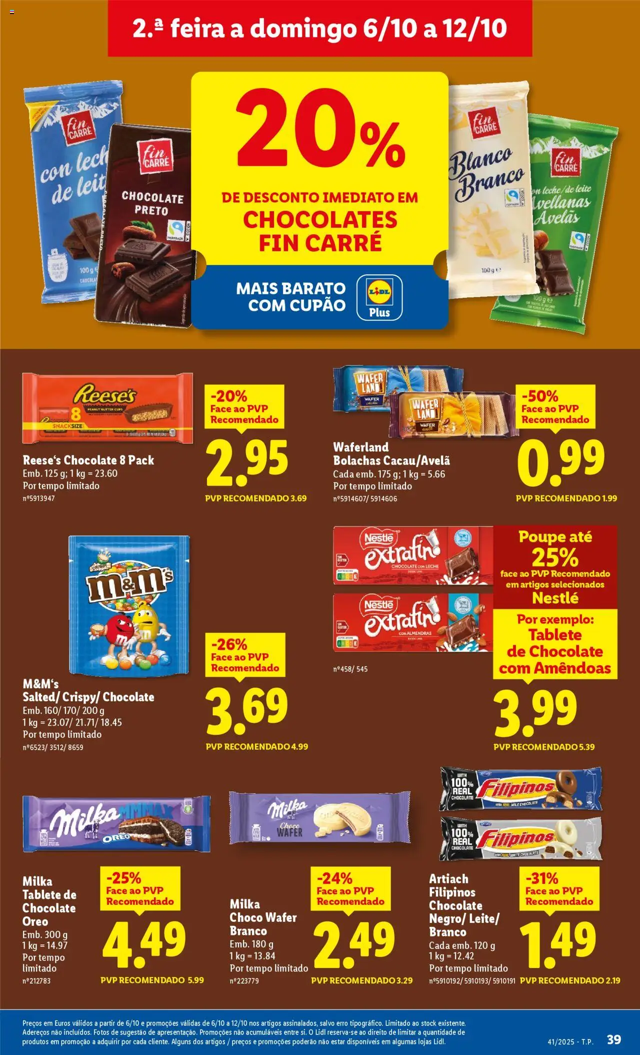 Lidl folheto │ válido de 06.10.2025 | Página: 39 | Produtos: Amêndoas, Avelãs, Filipinos, Nestlé