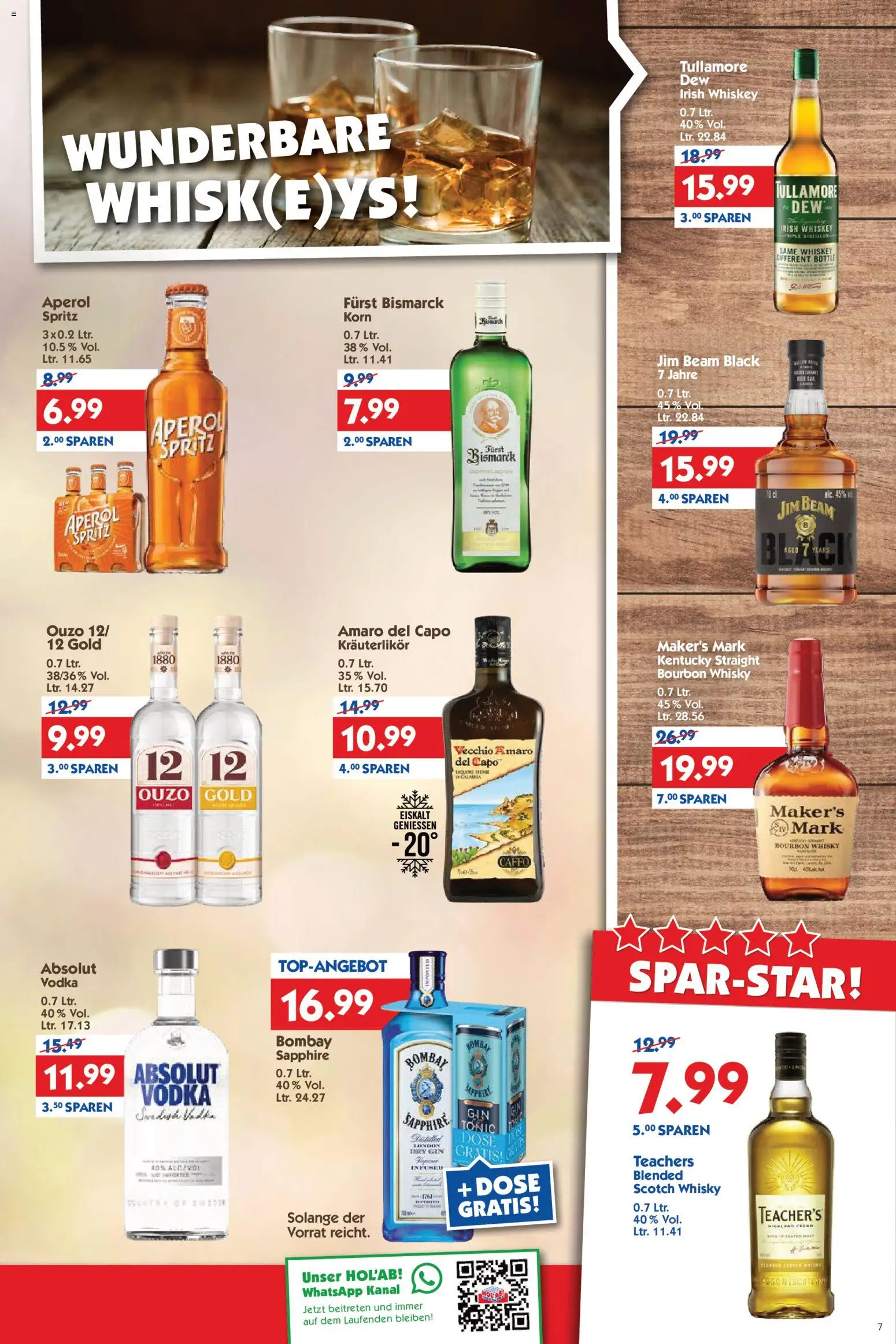 HOL’AB! Prospekt 	 – gültig ab 27.04.2026 | Seite: 7 | Produkte: Whisky, Vodka, Bourbon, Whiskey