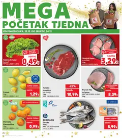 Katalog Kaufland - Pregled kataloga iz trgovine Kaufland, vrijedi od 17.12.2025 | Stranica: 44 | Proizvodi: Svinjski kare, Riba, Limun, Lopatica