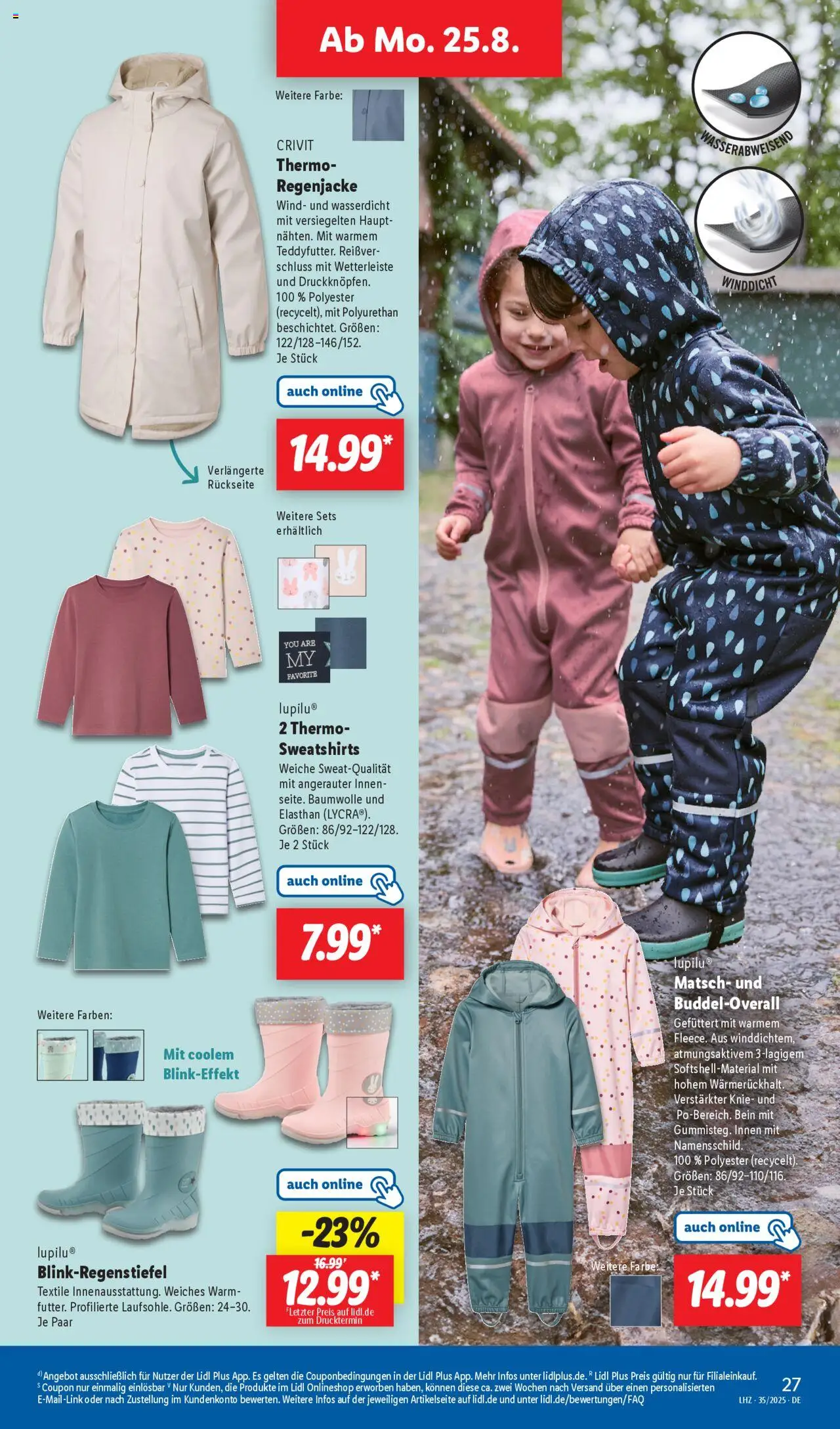 Lidl Prospekt Zossen 	 - gültig ab dem 25.08.2025 | Seite: 13 | Produkte: Regenjacke