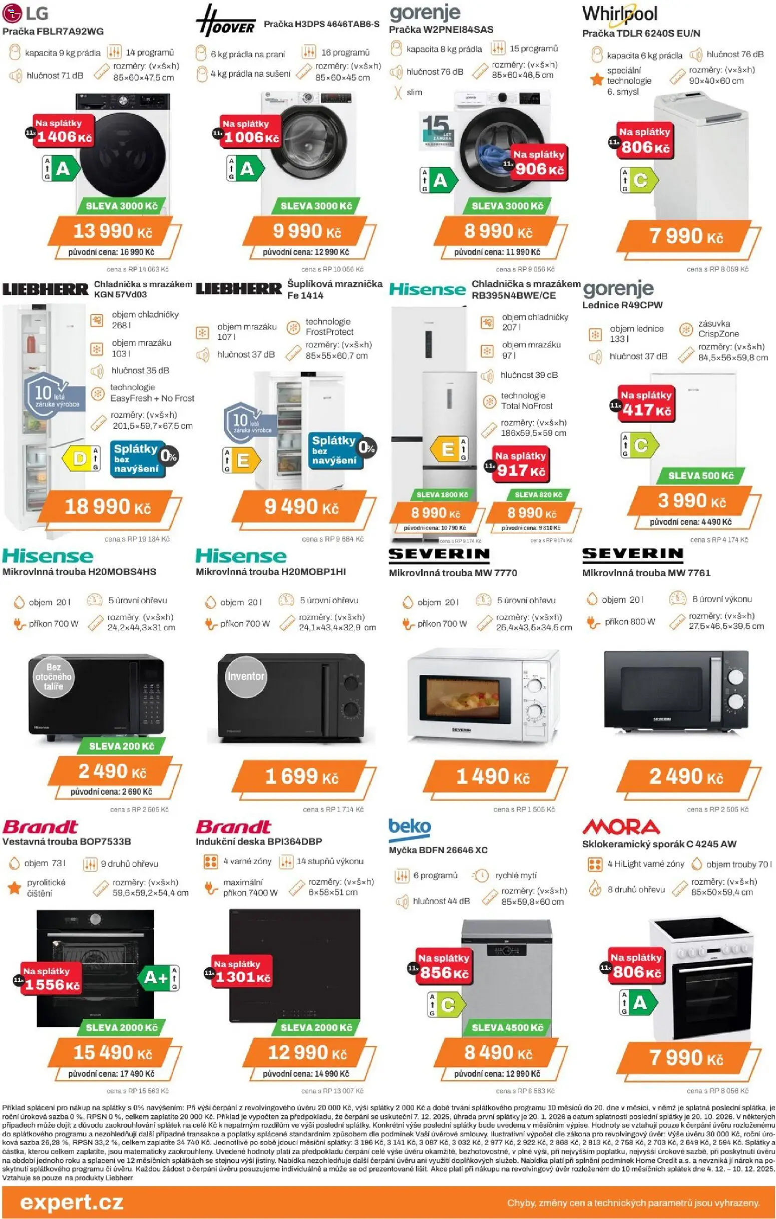 Expert elektro leták od 04.12.2025 | Strana: 3 | Produkty: Talíře, Pračka, Chladnička, Mikrovlnná trouba