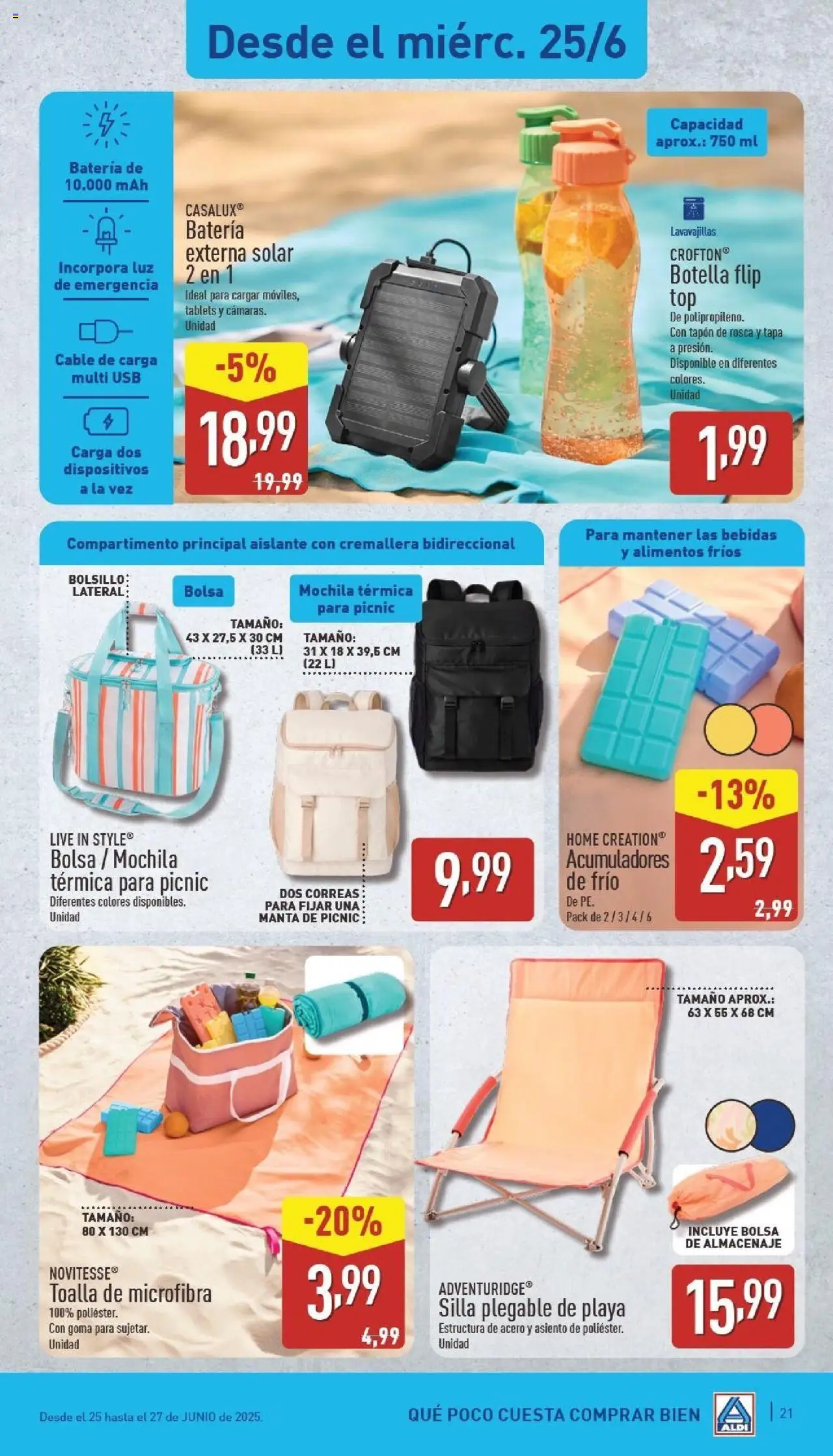 Aldi folleto Canarias │ válido desde el 23.06.2025 | Página: 21 | Productos: Cable, Bolsa, USB, Lavavajillas