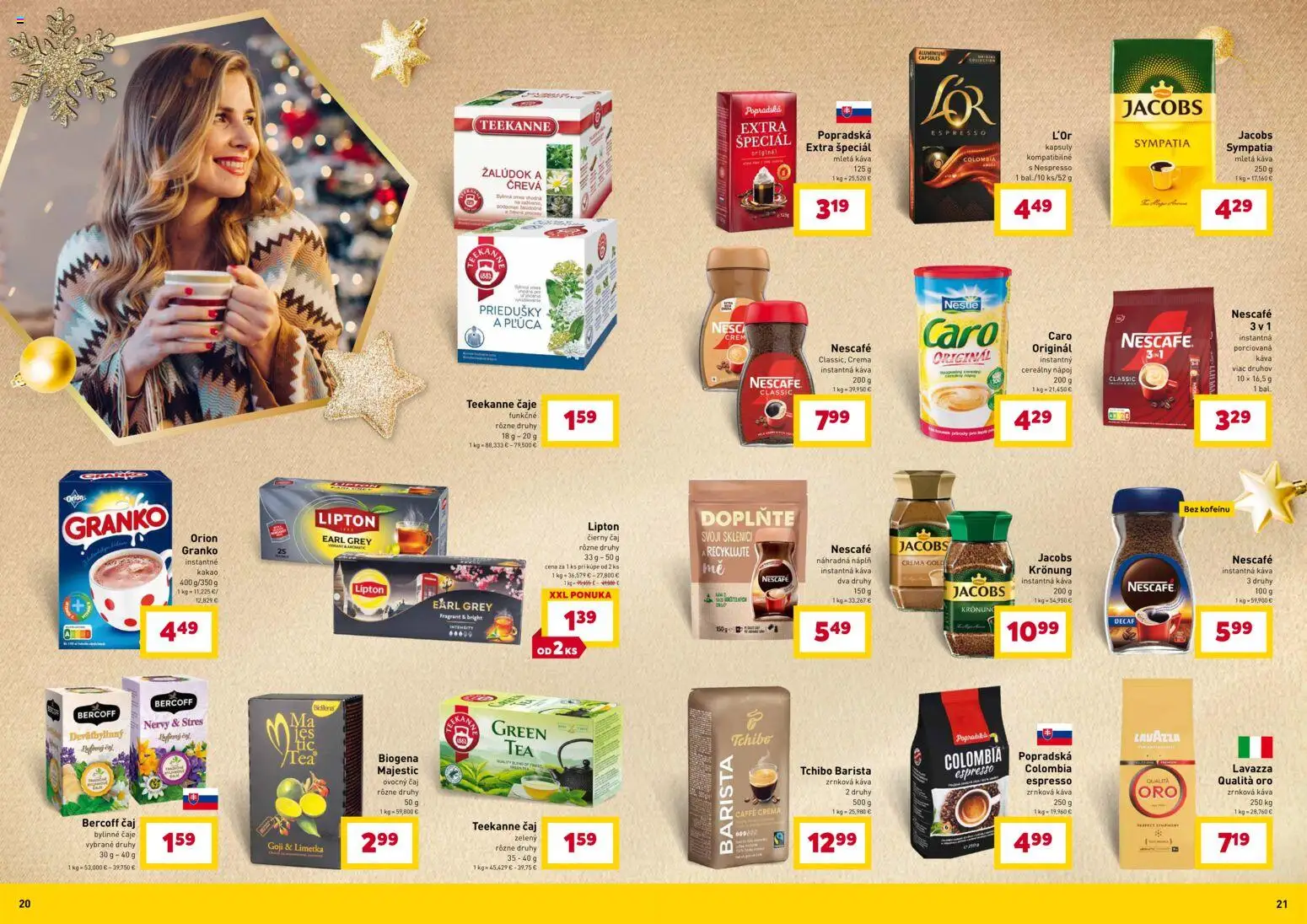 Nové Billa akcie – leták je platný od 12.11.2025 | Strana: 11 | Produkty: Káva, Čaj, Caro, Teekanne